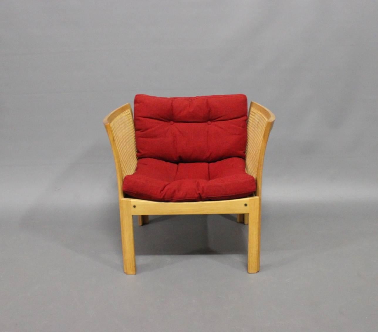 Scandinavian Modern Pair of Easy Chairs in Oak Designed by Rud Thygesen and Johnny Sørensen, 1960s