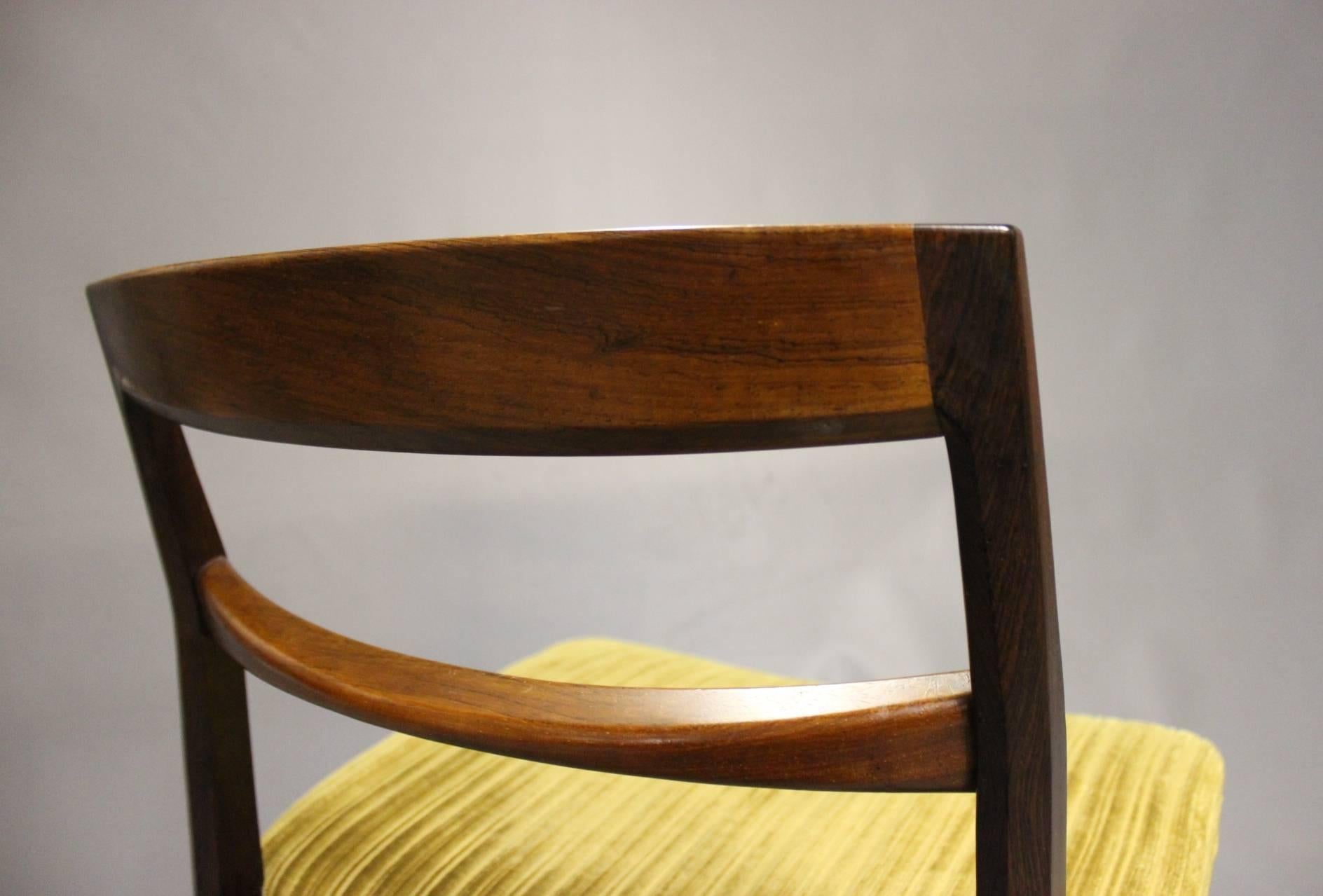 Set of Four Dining Room Chairs in Rosewood by Arne Vodder, 1960s For Sale 1