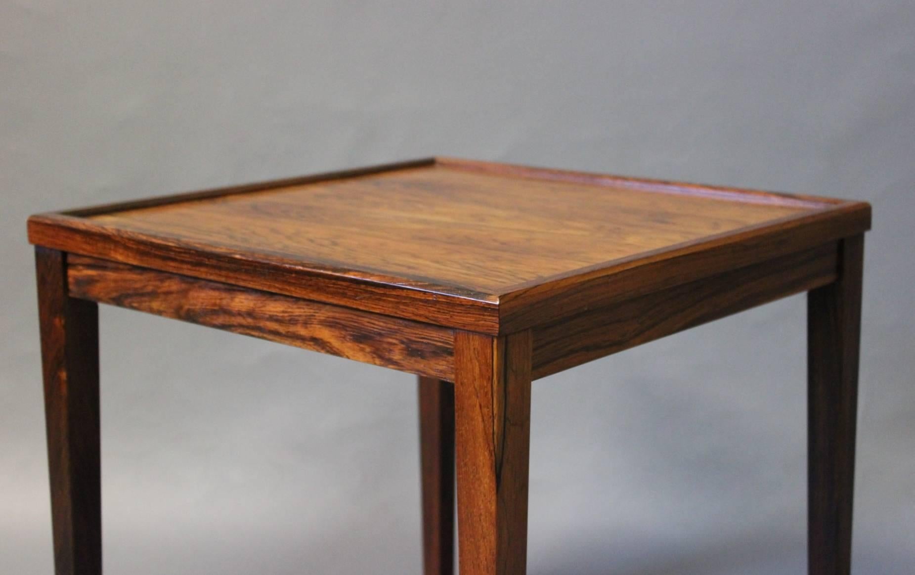 Small Side Table in Rosewood of Danish Design from the 1960s In Good Condition In Lejre, DK