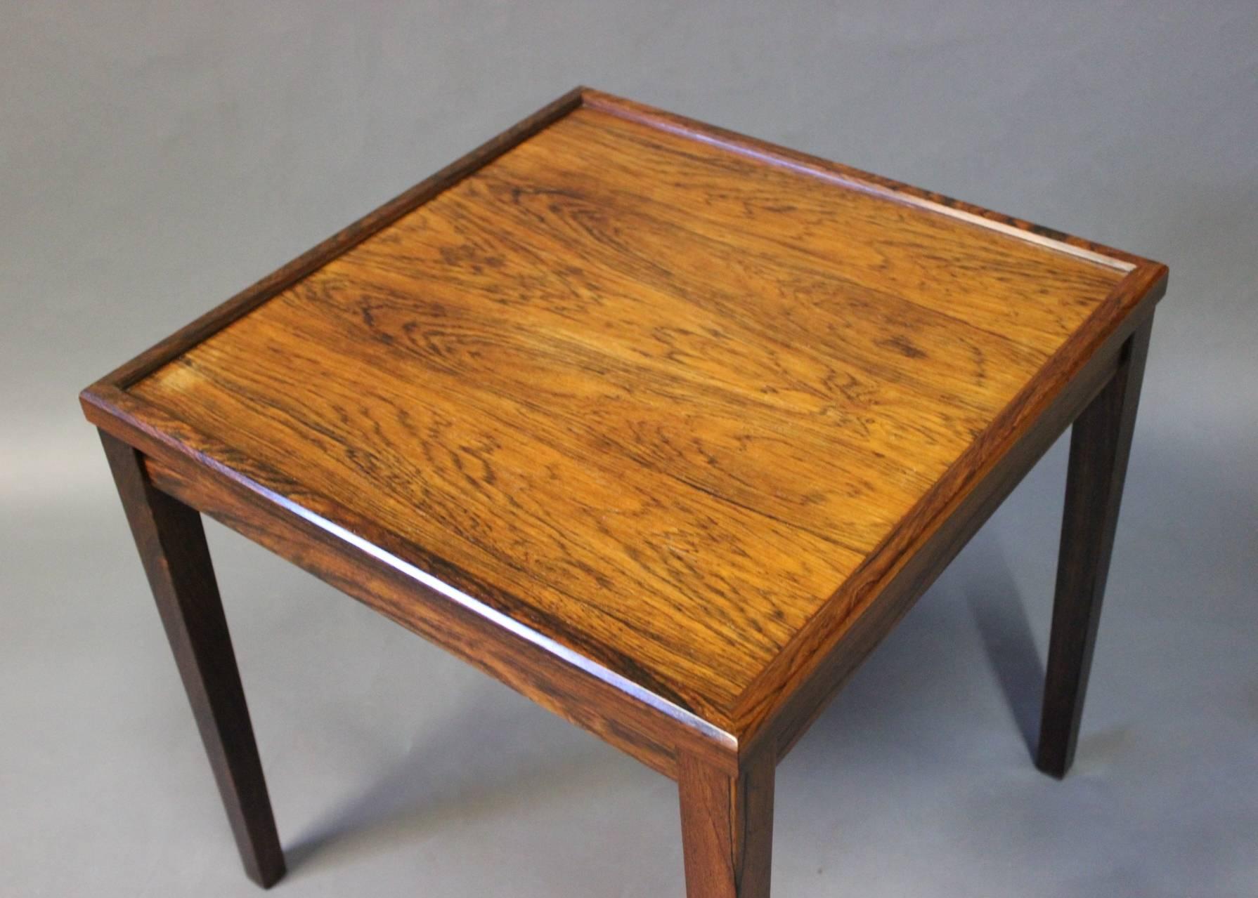 Mid-20th Century Small Side Table in Rosewood of Danish Design from the 1960s
