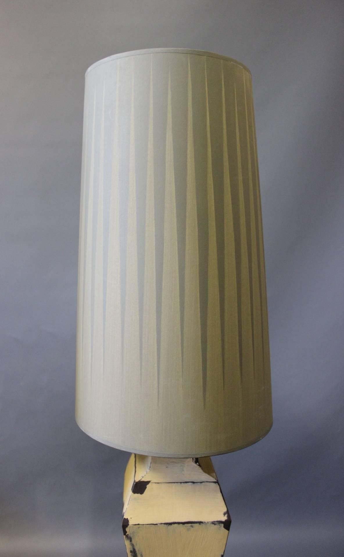 tall grey lamp shade