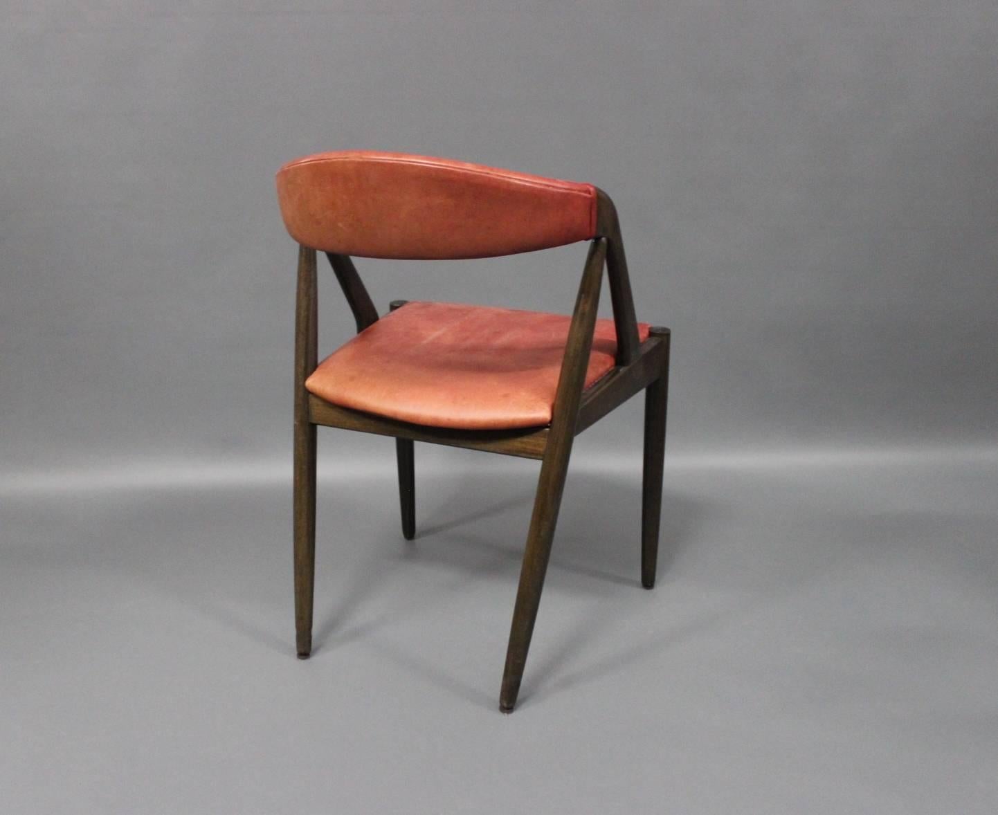 Danish Set of Four Dining Room Chairs, Model 31 by Kai Kristiansen, 1960s For Sale