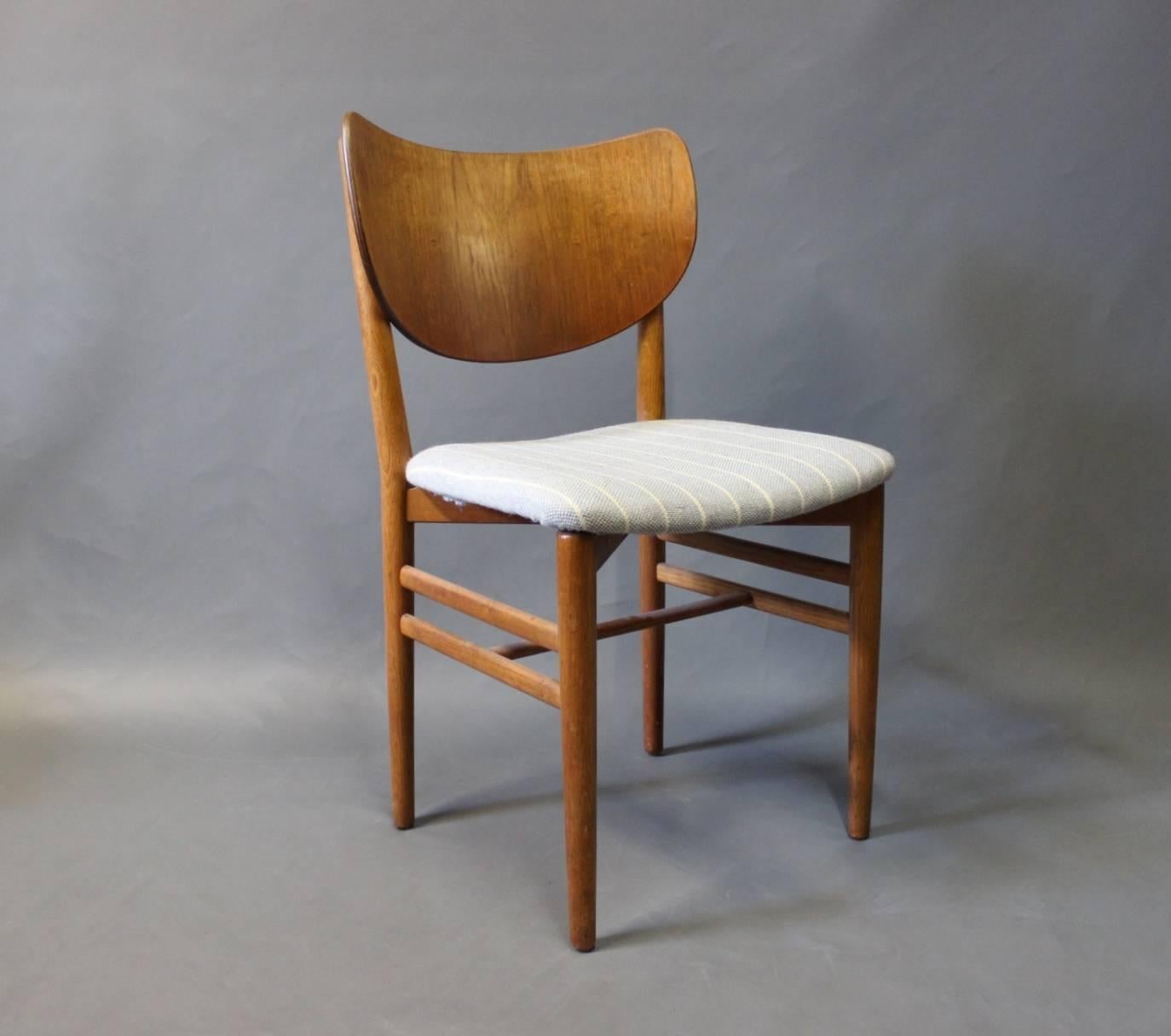 Scandinavian Modern Set of Four Dining Room Chairs Designed by Nils and Eva Koppel, 1960s