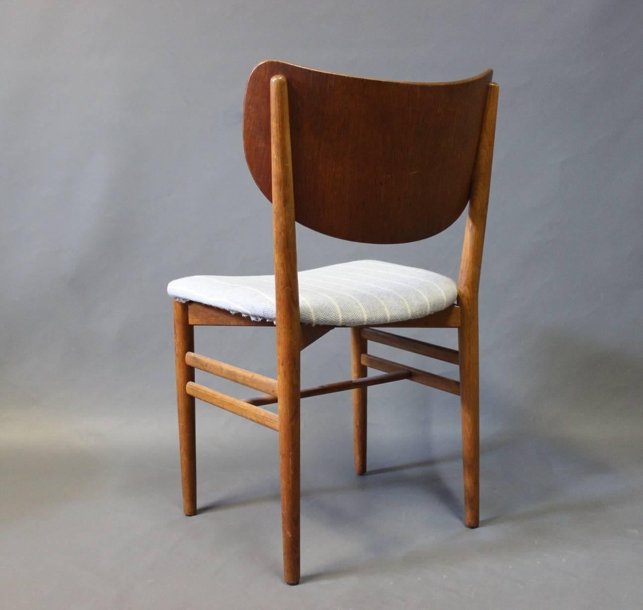 Danish Set of Four Dining Room Chairs Designed by Nils and Eva Koppel, 1960s
