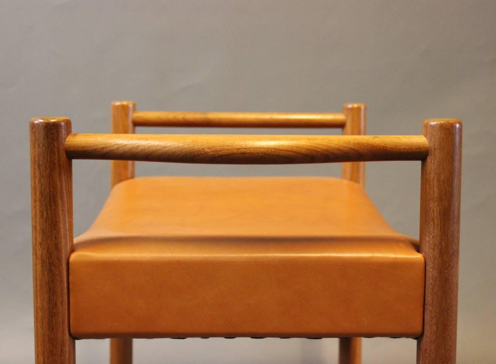 Pair of Stools in Elegance Leather of Danish Design, 1960s 1