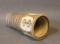Tall Stoneware Vase in Light Colors by Søholm, Stamped No: 3602/3, 1960s