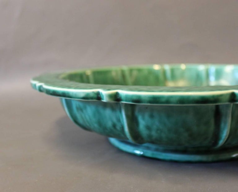Dark Green Ceramic Bowl, Stamped XS, Danish Design, 1960s at 1stDibs