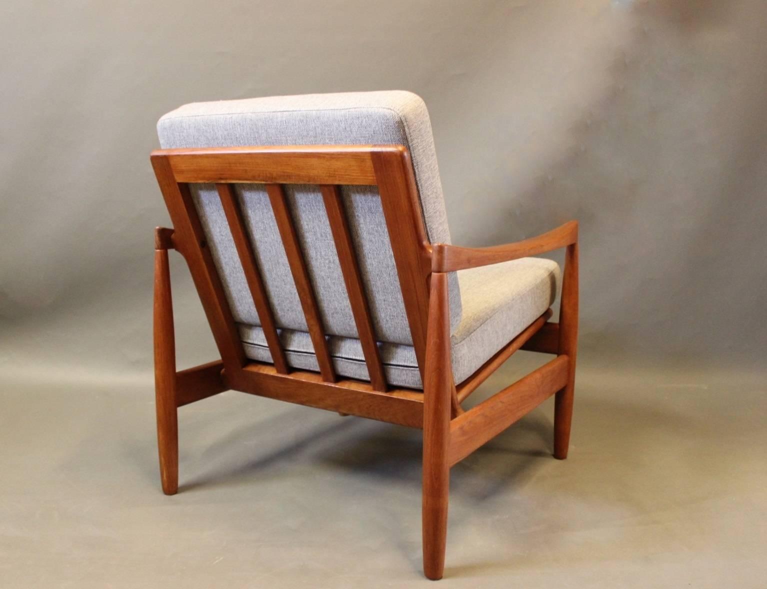 Pair of Easy Chairs in Teak by Kai Kristiansen and Skive Møbelfabrik, 1960s In Excellent Condition In Lejre, DK