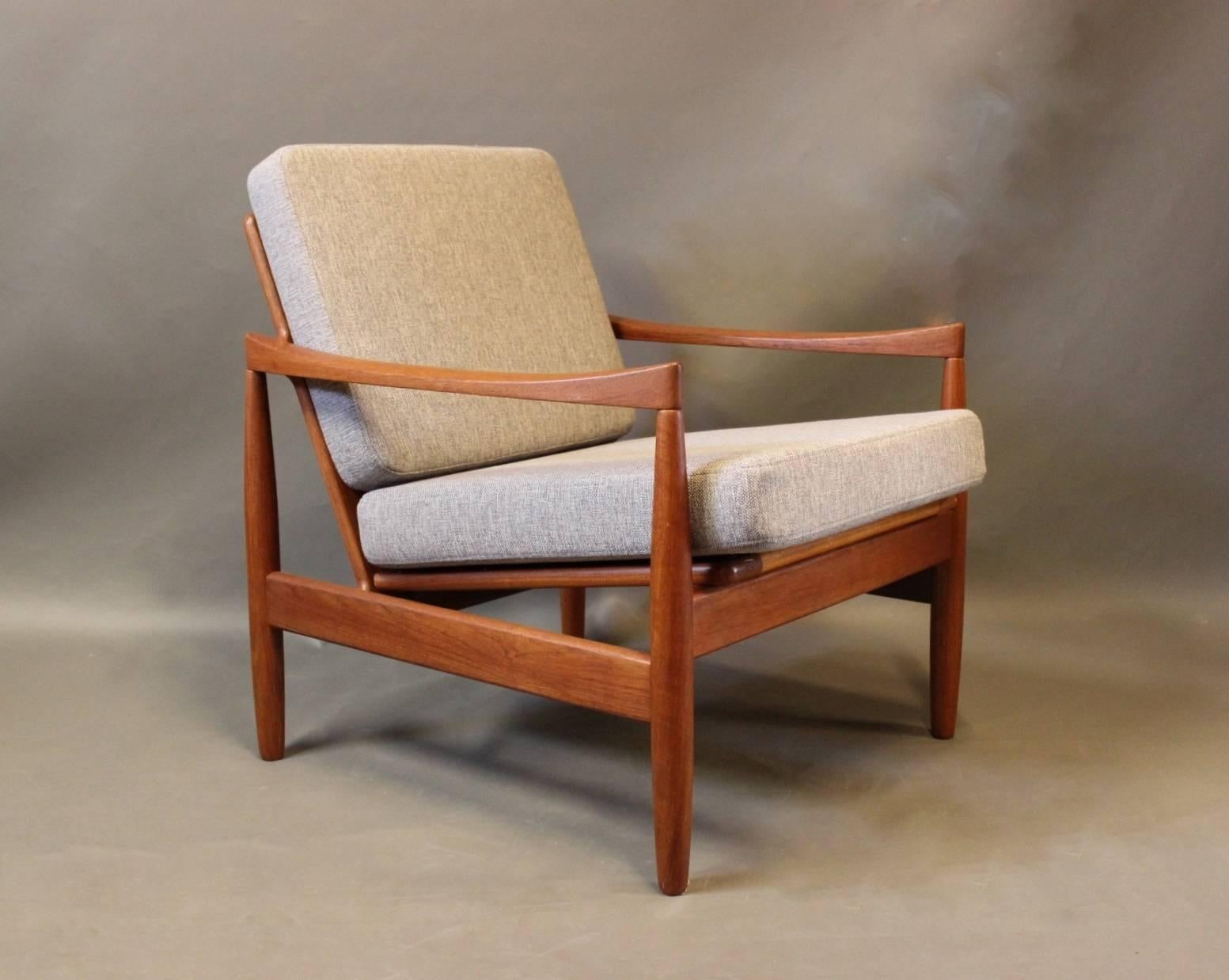 Danish Pair of Easy Chairs in Teak by Kai Kristiansen and Skive Møbelfabrik, 1960s