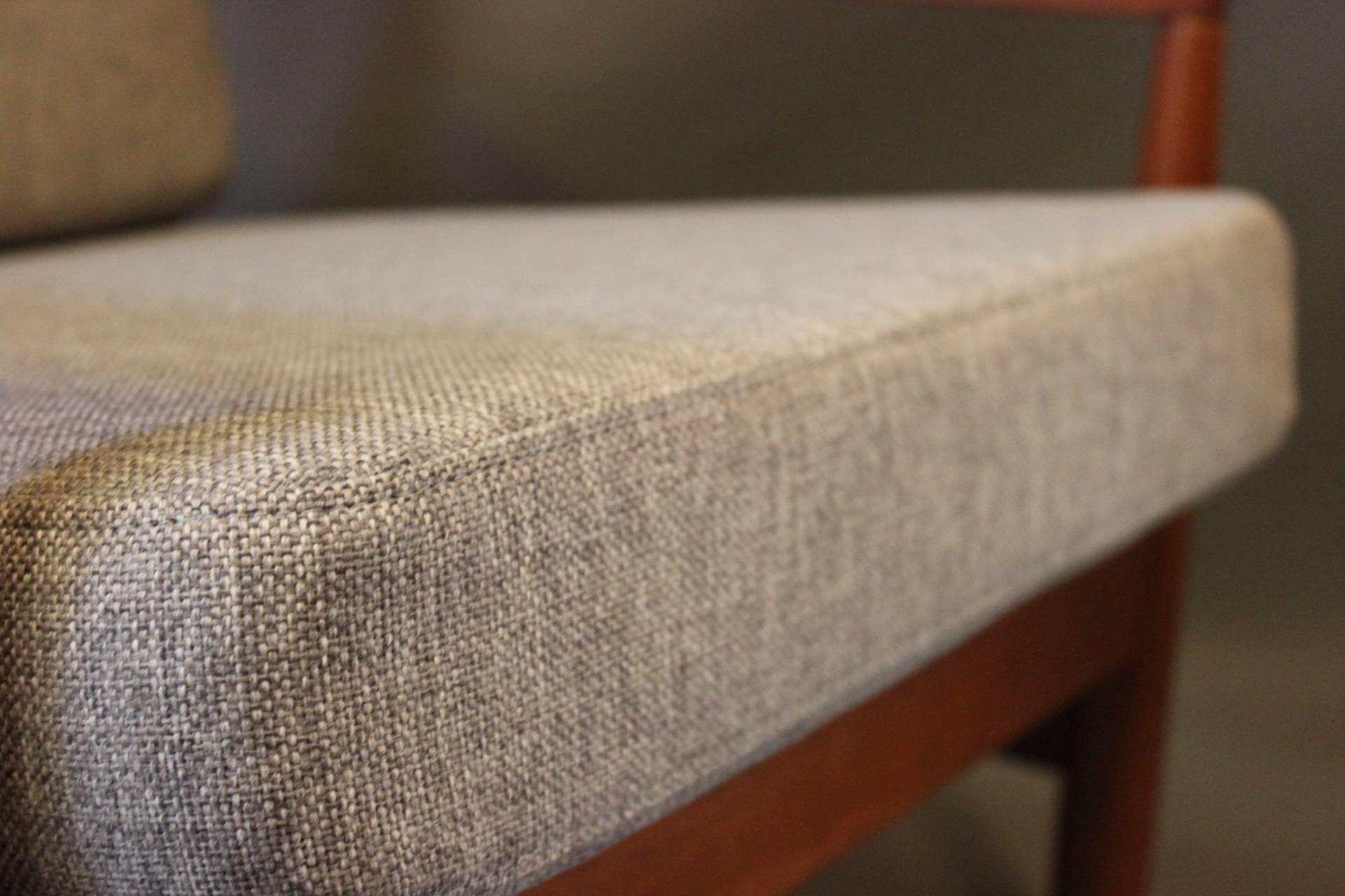 Wool Pair of Easy Chairs in Teak by Kai Kristiansen and Skive Møbelfabrik, 1960s