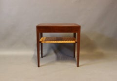 Small Bedside Table in Dark Wood by Severin Hansen and Haslev, 1960s