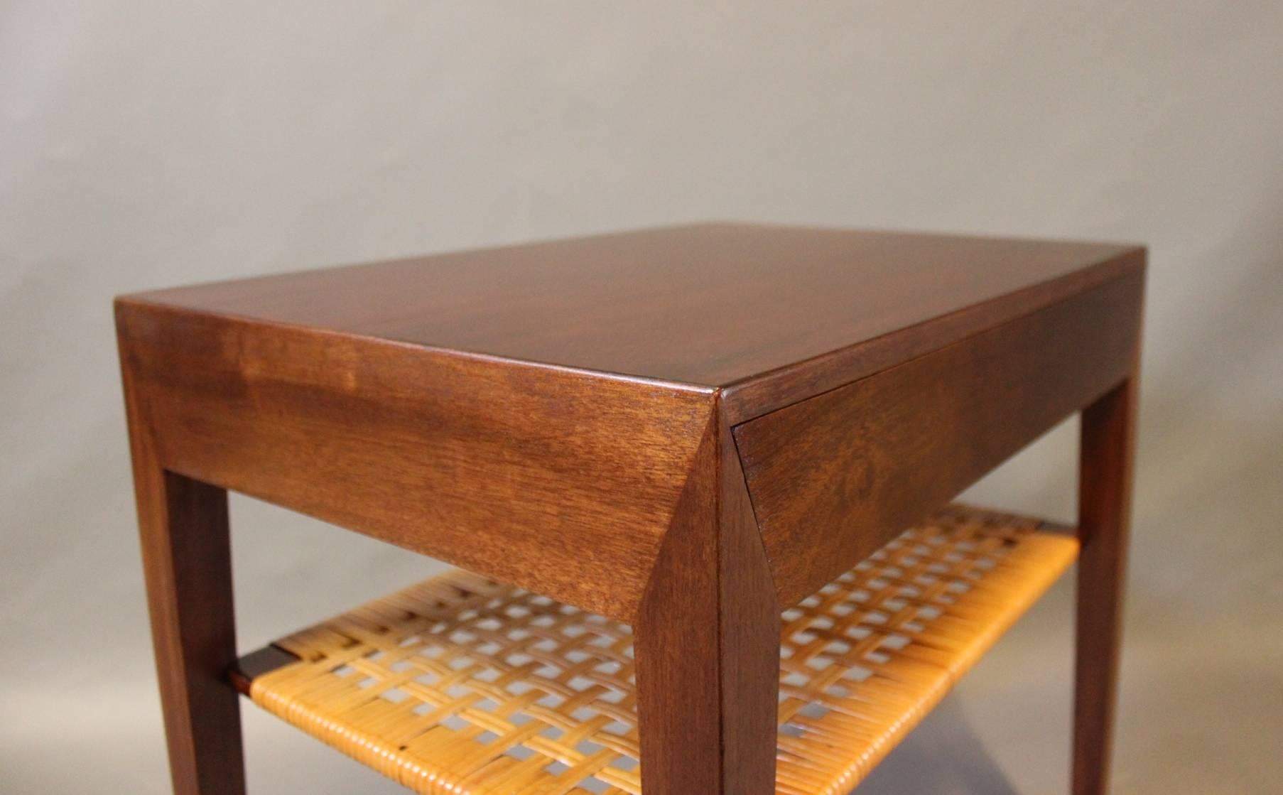 dark wood bedside cabinets