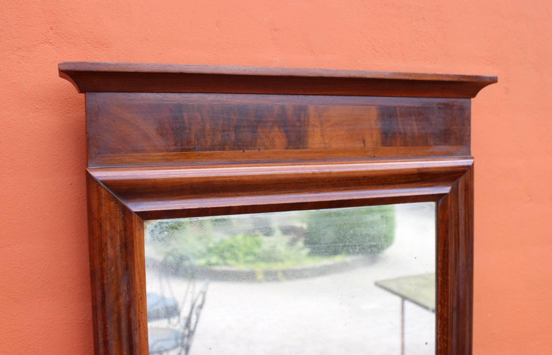 Danish Christian the 8th Mirror in Mahogany from circa 1880s For Sale