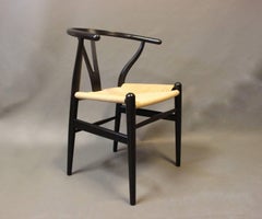 Four Y-Chairs 'Wishbone, ' Model CH24 by Hans J. Wegner and Carl Hansen & Son
