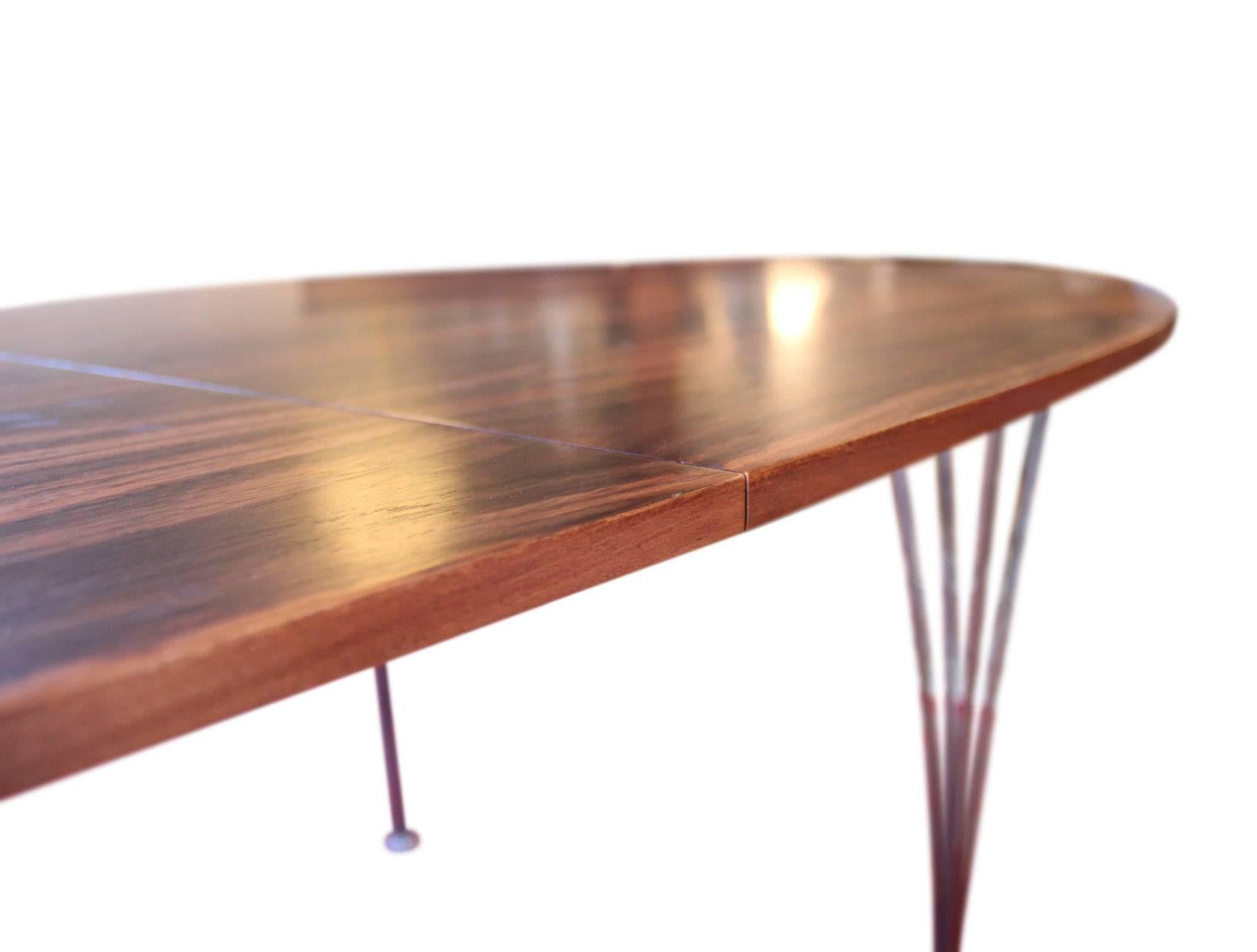 Mid-20th Century Super Ellipse Table in Rosewood by Piet Hein, Arne Jacobsen and Bruno Mathsson