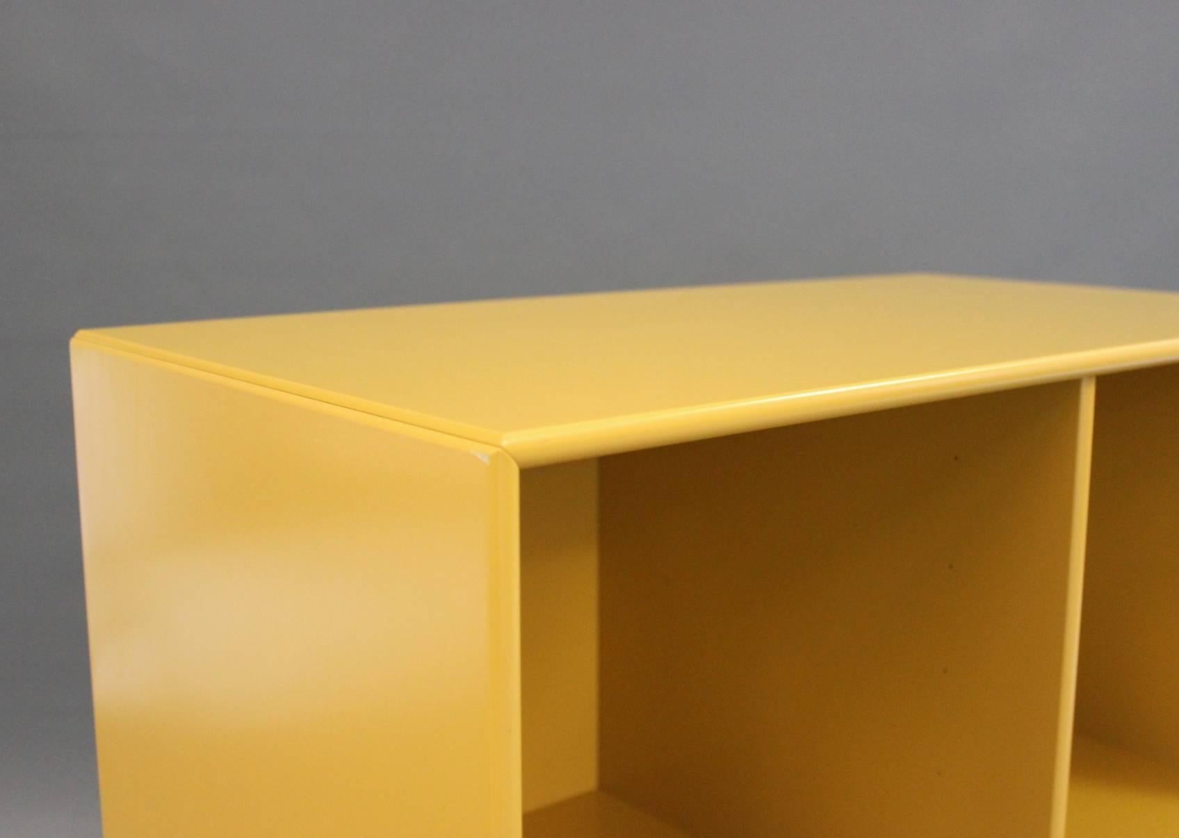 Danish Bookcase, Module 1112, in Yellow by Montana with Four Spaces