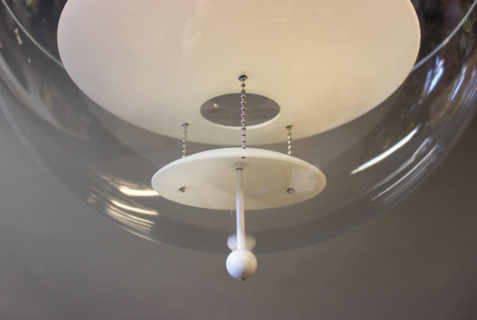Mid-20th Century Globe 40, with Opaline Glass by Verner Panton and VerPan, 1980s