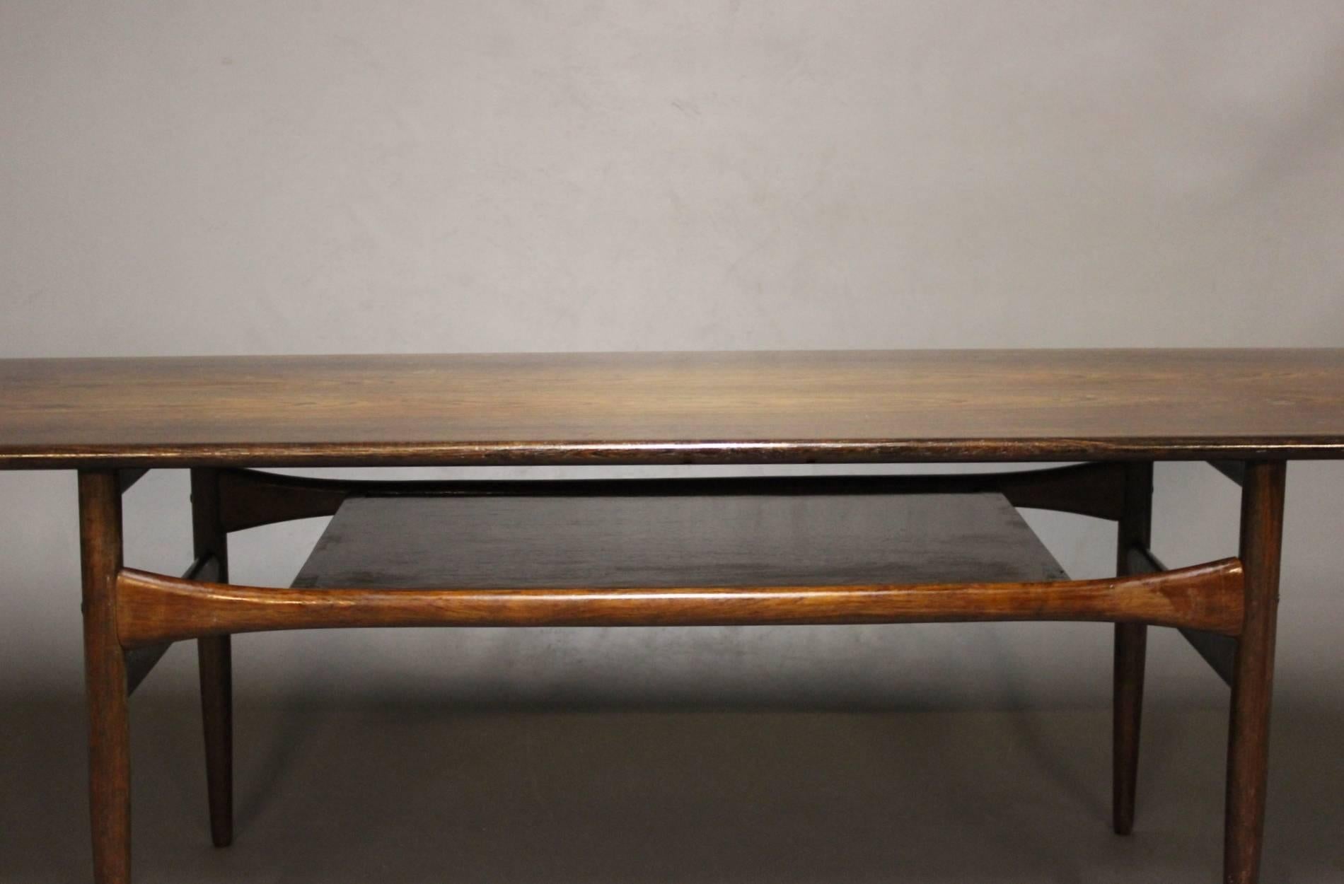 Coffee Table in Rosewood by Arrebo Furniture, 1960s In Good Condition In Lejre, DK