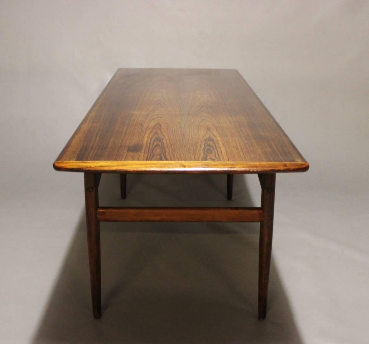 Scandinavian Modern Coffee Table in Rosewood by Arrebo Furniture, 1960s