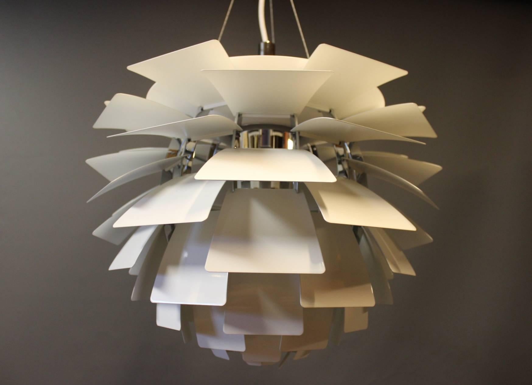 Scandinavian Modern White Artichoke by Poul Henningsen and Louis Poulsen