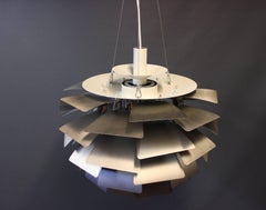 Artichoke Made In Brushed Steel By Poul Henningsen For Louis Poulsen From 1960s