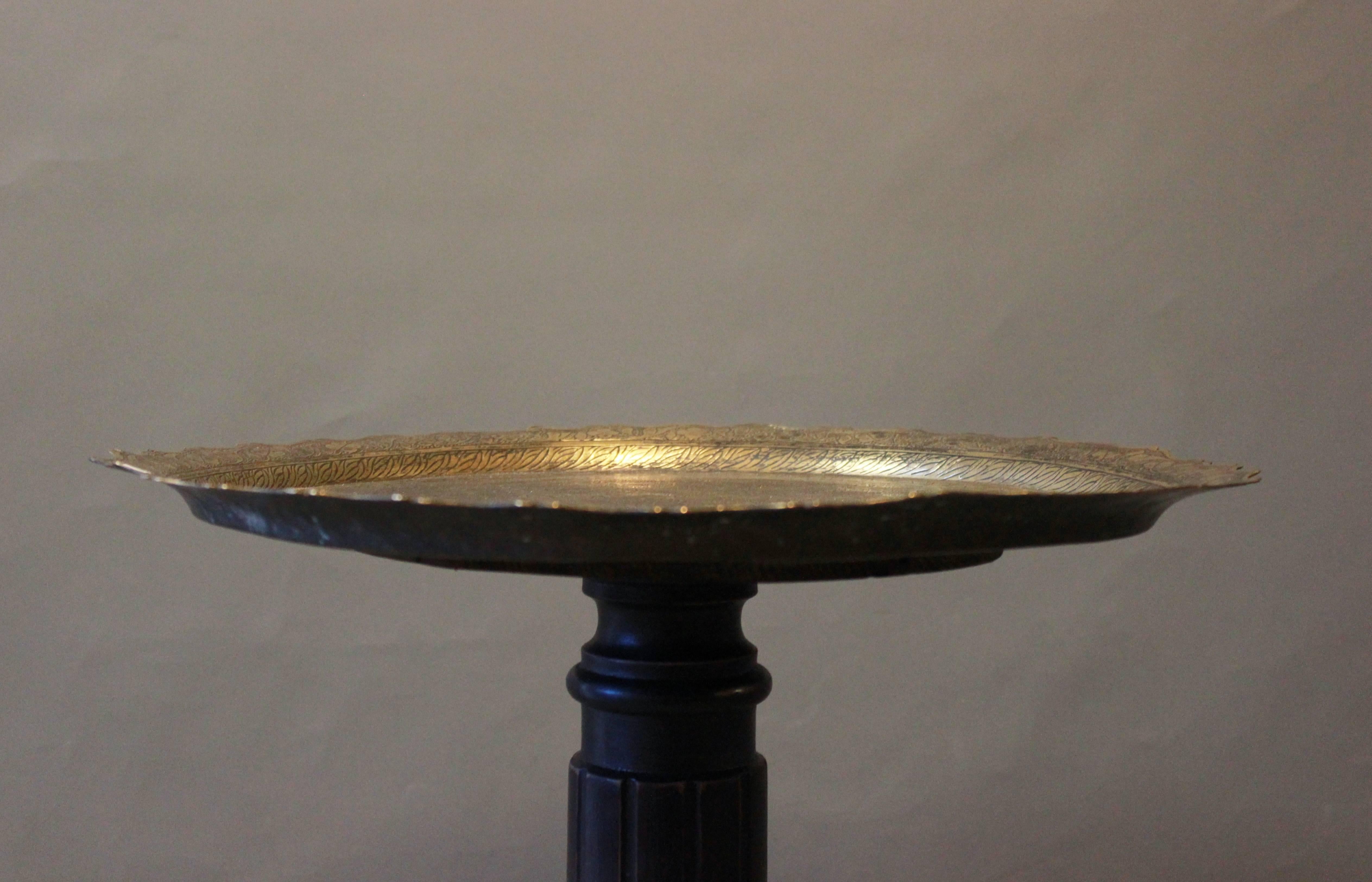 Side Table with Top and Legs of Brass from the 1920s In Good Condition In Lejre, DK