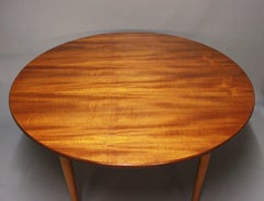 Round Dining Table with Extensions in Teak and Oak by Hans J. Wegner, 1960s