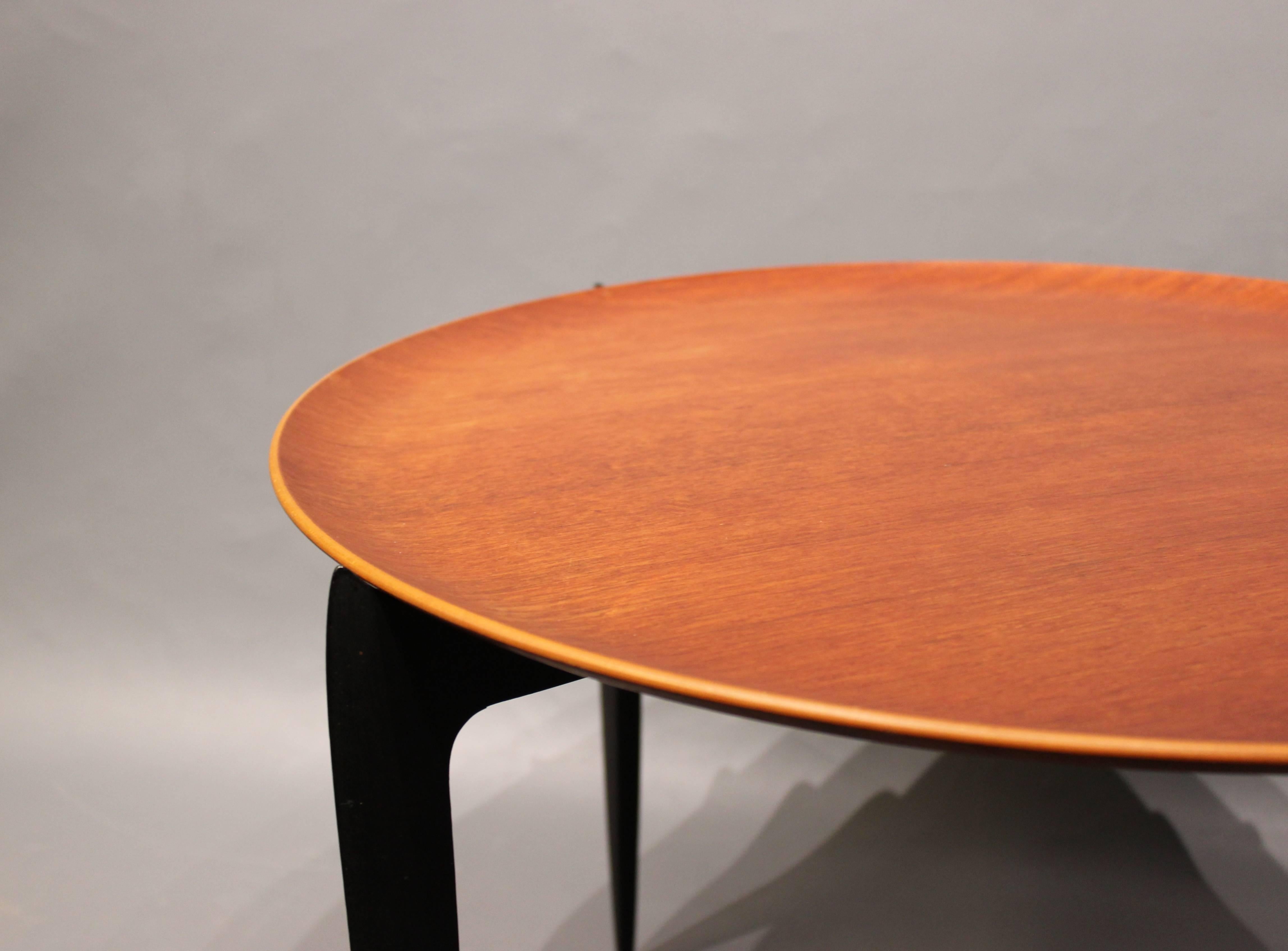 Low Tray Table with Plate of Teak and of Danish Design by Fritz Hansen, 1970s 1
