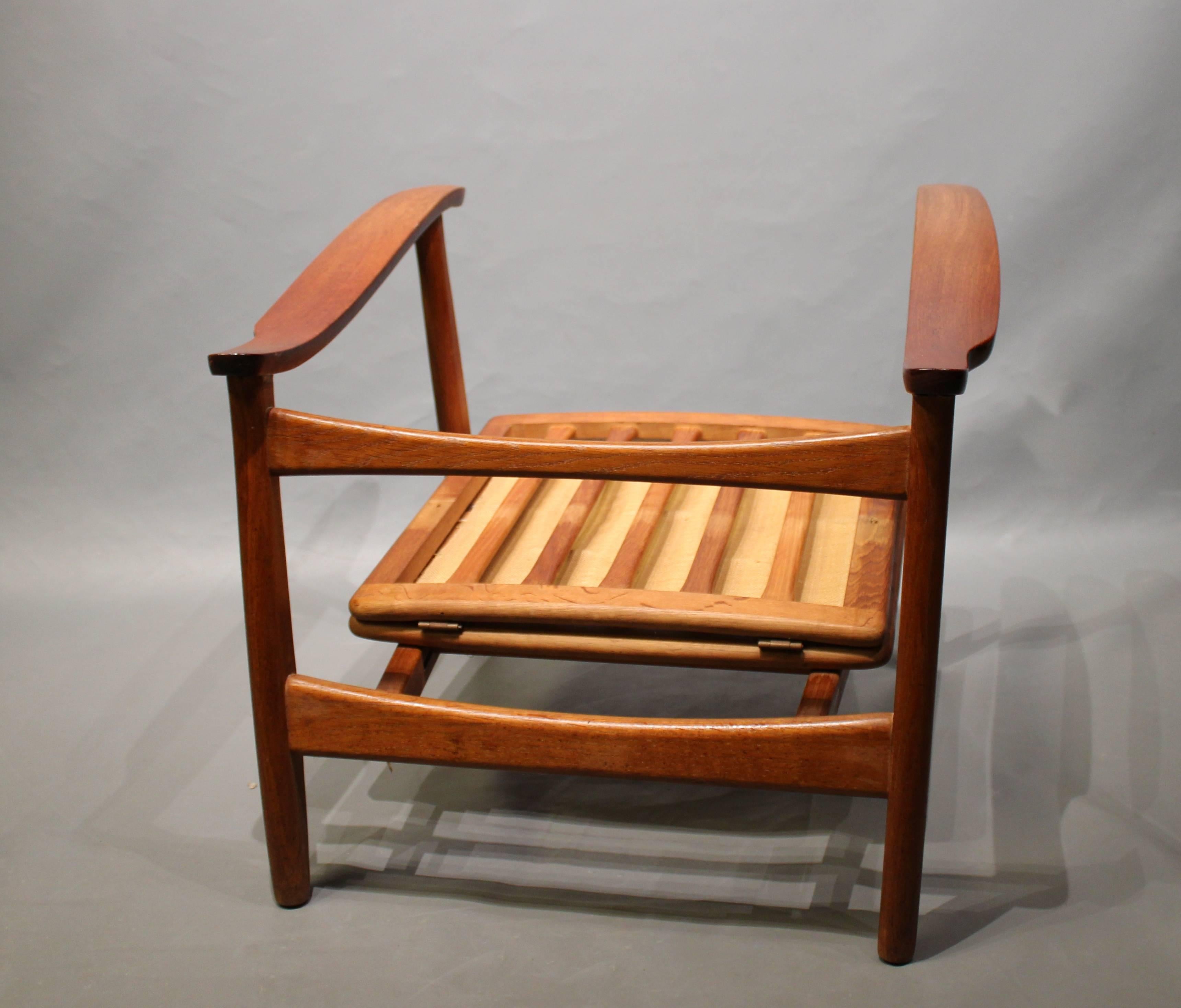 Pair of Easy Chairs in Teak and Dark Grey Upholstery, Danish Design, 1960s 3