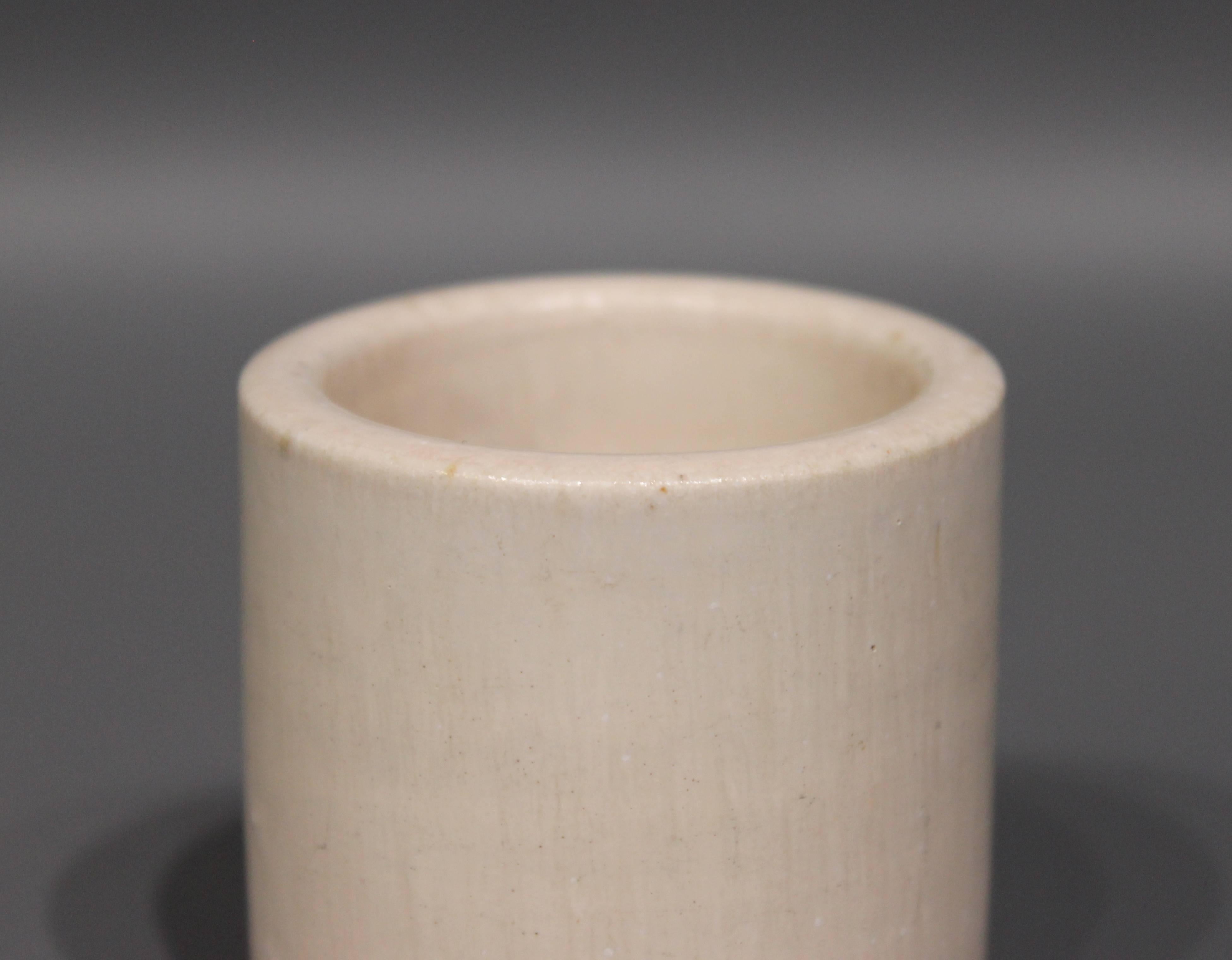Scandinavian Modern Small Ceramic Jar/Vase with a White Glaze, No.: 78 by Saxbo