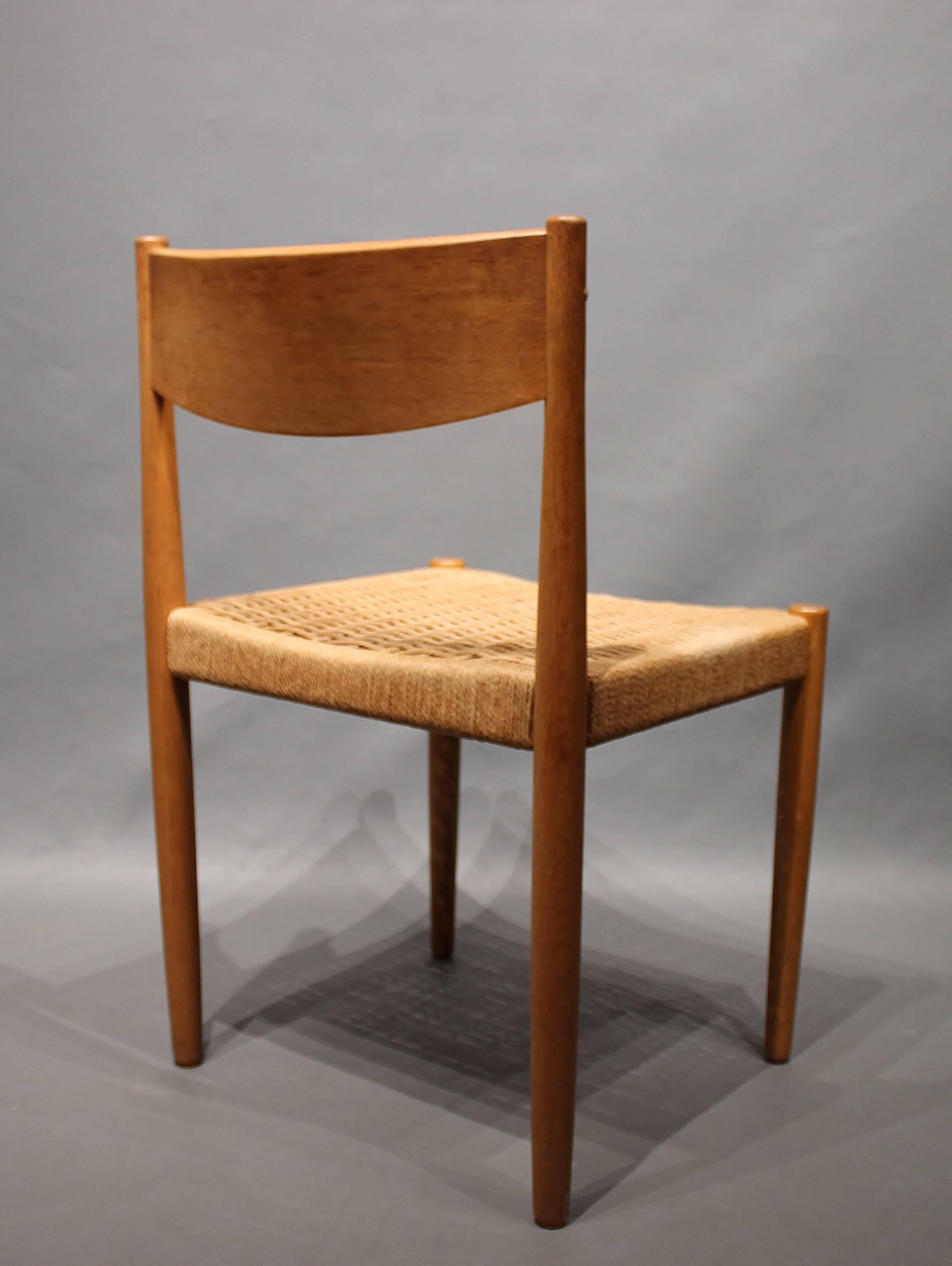 Set of Six Dining Room Chairs in Oak by Poul M. Volther & Frem Røjle, 1960s In Good Condition In Lejre, DK