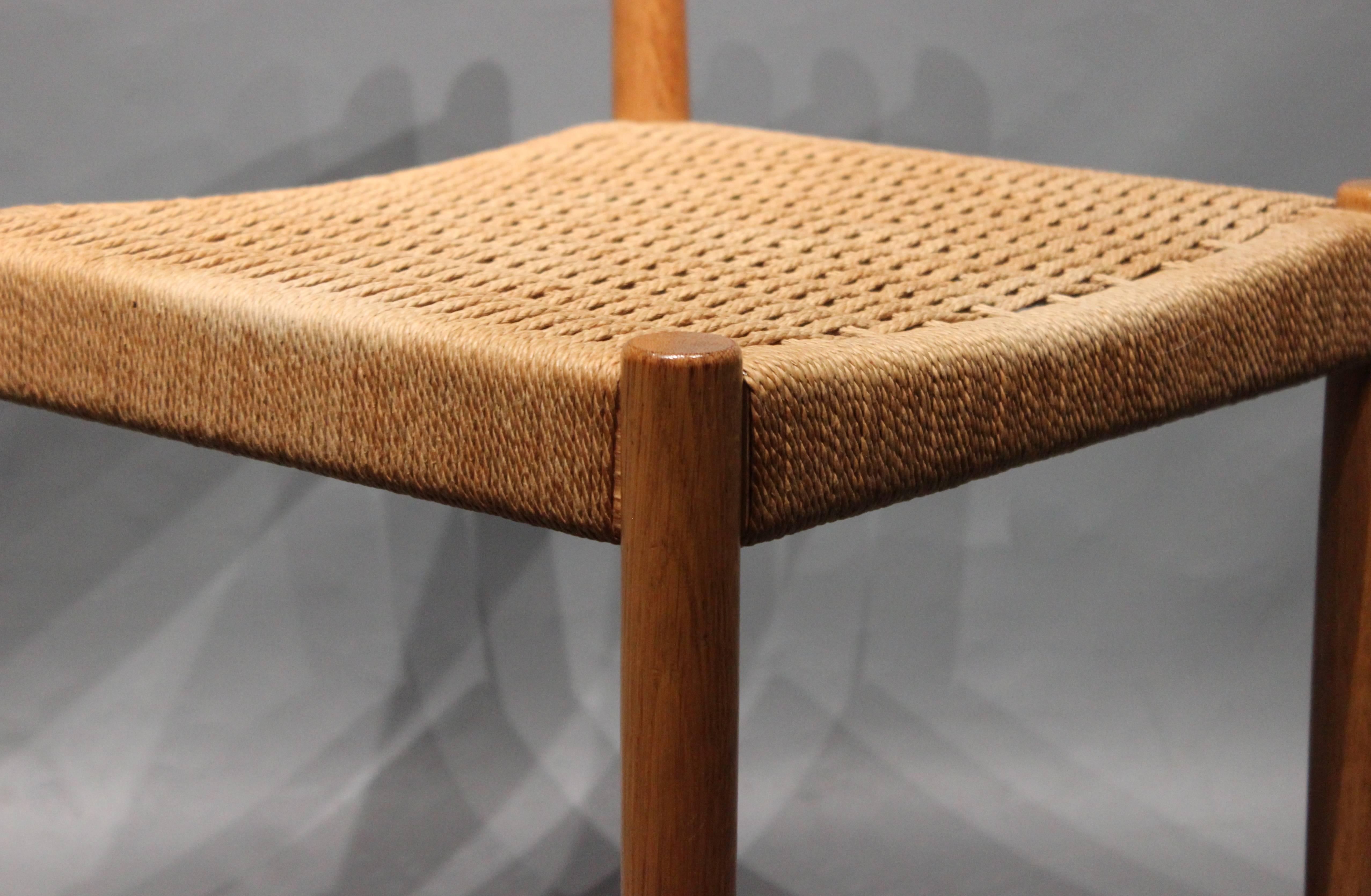 Set of Six Dining Room Chairs in Oak by Poul M. Volther & Frem Røjle, 1960s 3
