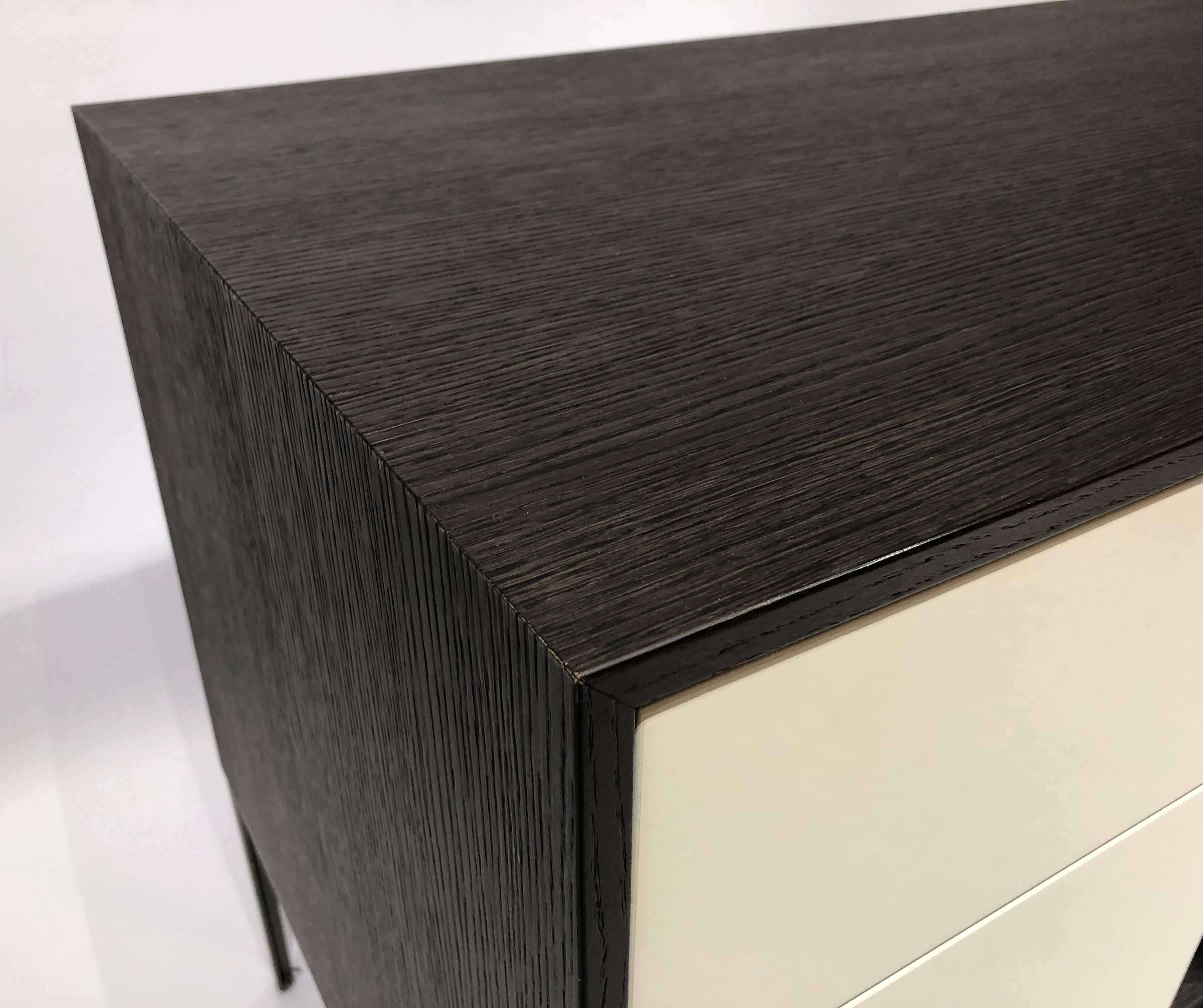 Chest of Drawers in Black Brushed Oak by Aisen Furniture In Excellent Condition In Lejre, DK