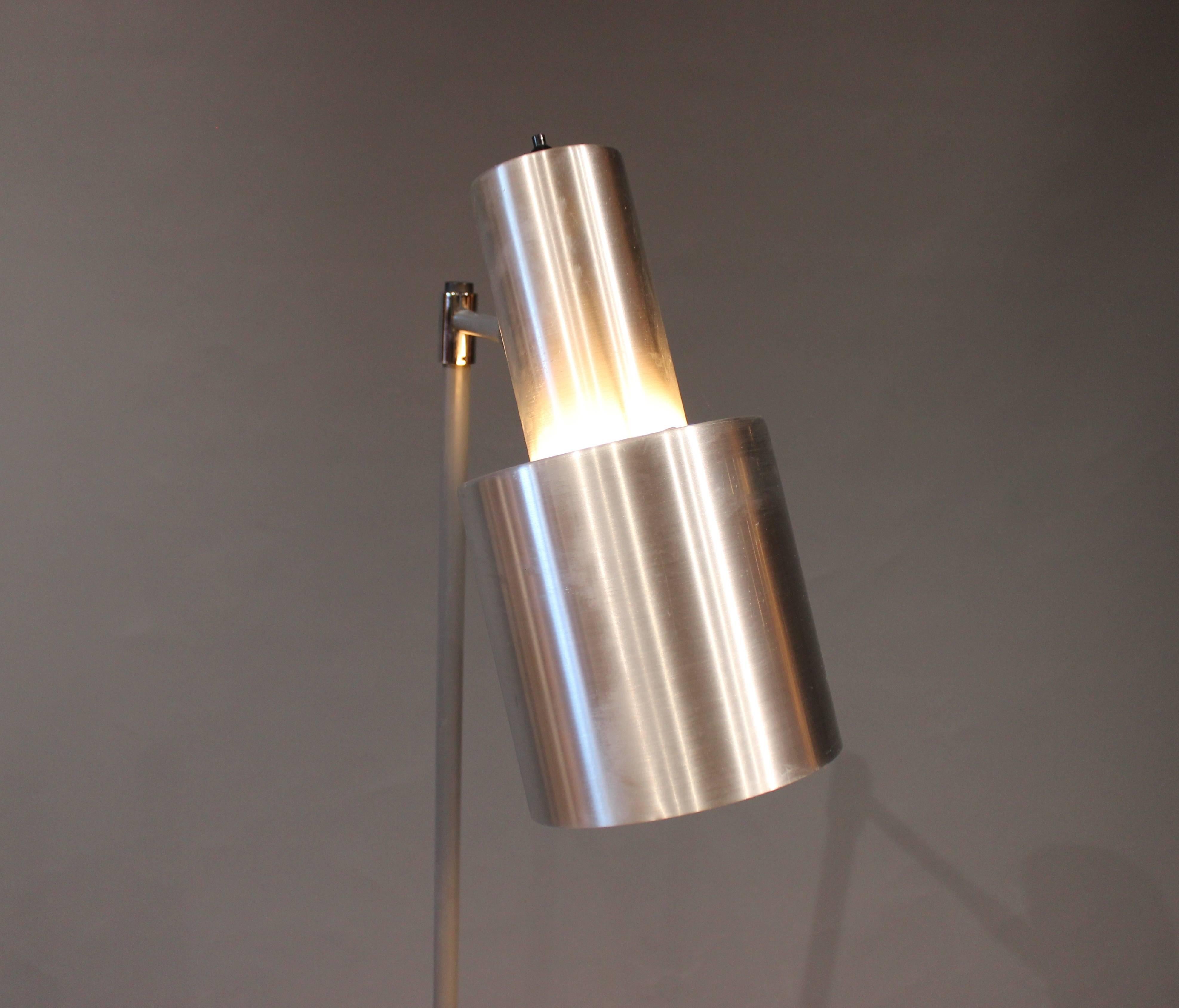 Scandinavian Modern Large Beautiful Floor Lamp, Model Studio, in Stainless Steel by Jo Hammerborg