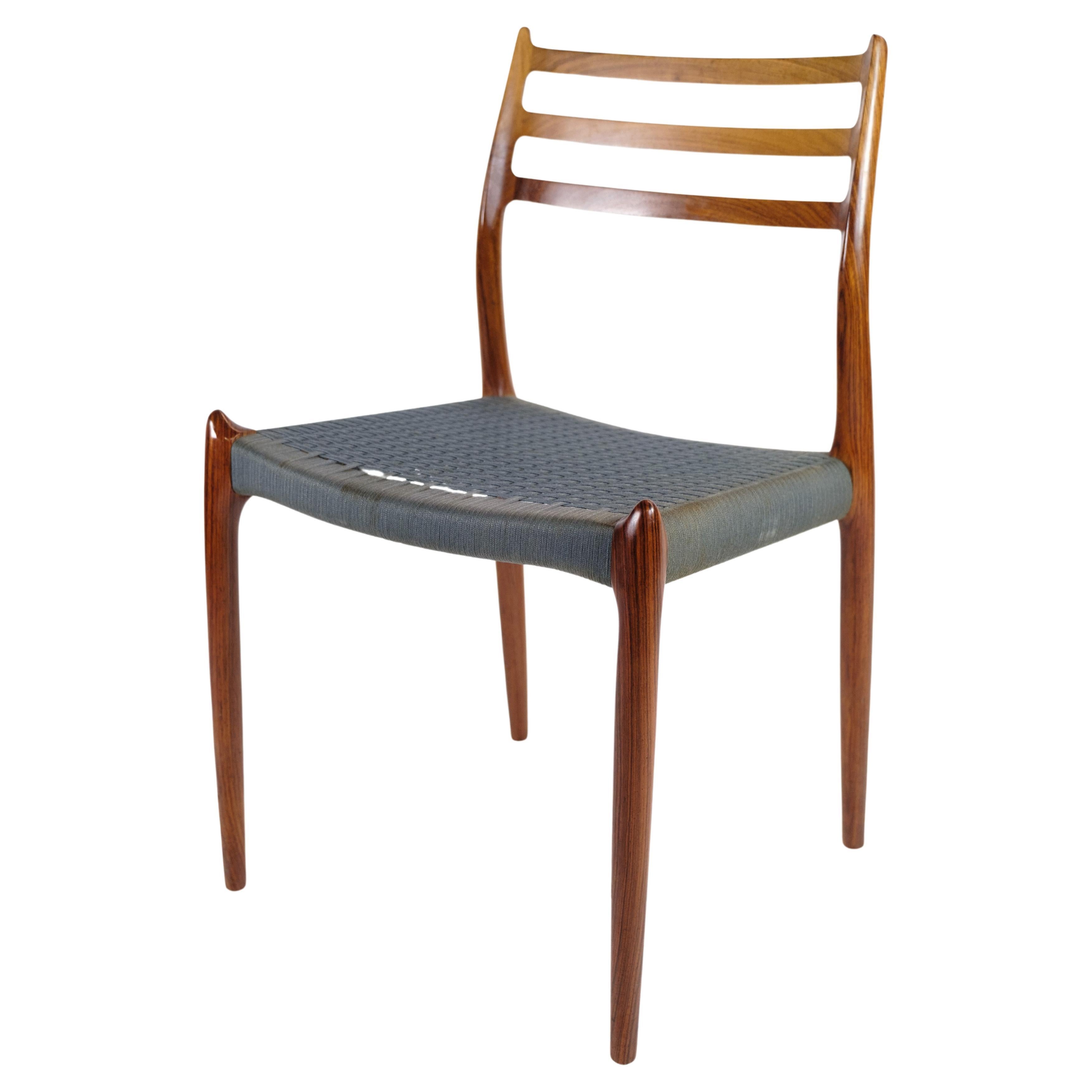 8 chaises de salle à manger modèle n° 78 en bois de rose par Niels O. Møller dans les années 1960
