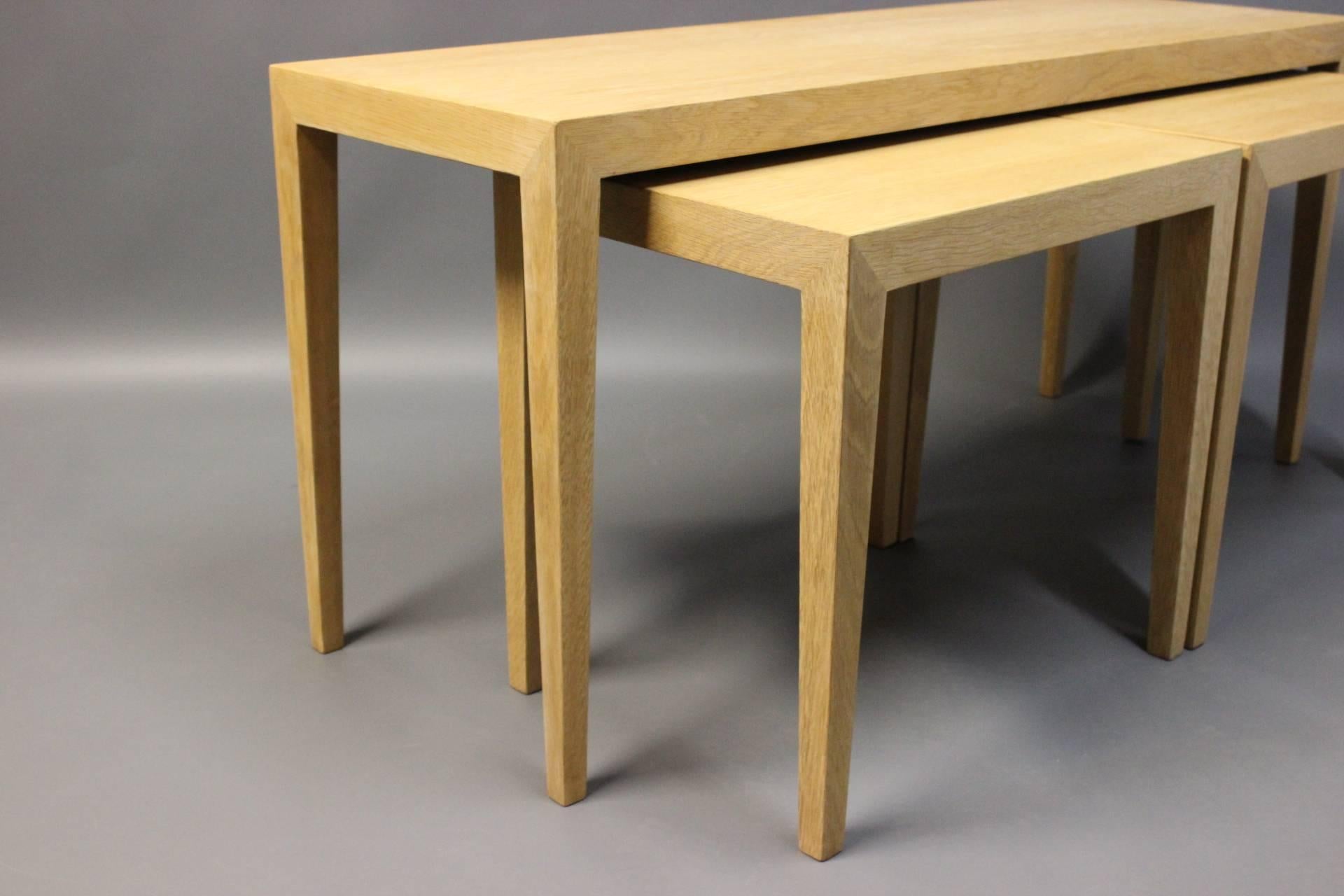 Nest of Tables in Oak, No. 165, circa 1960 by Severin Hansen 2