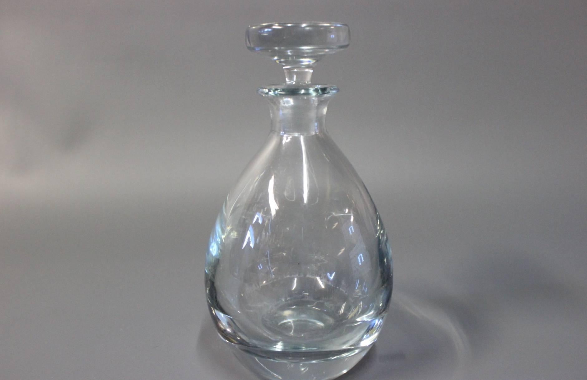 Glass decanter by Strömbergshyttan, Sweden. The decanter is from circa 1950s.