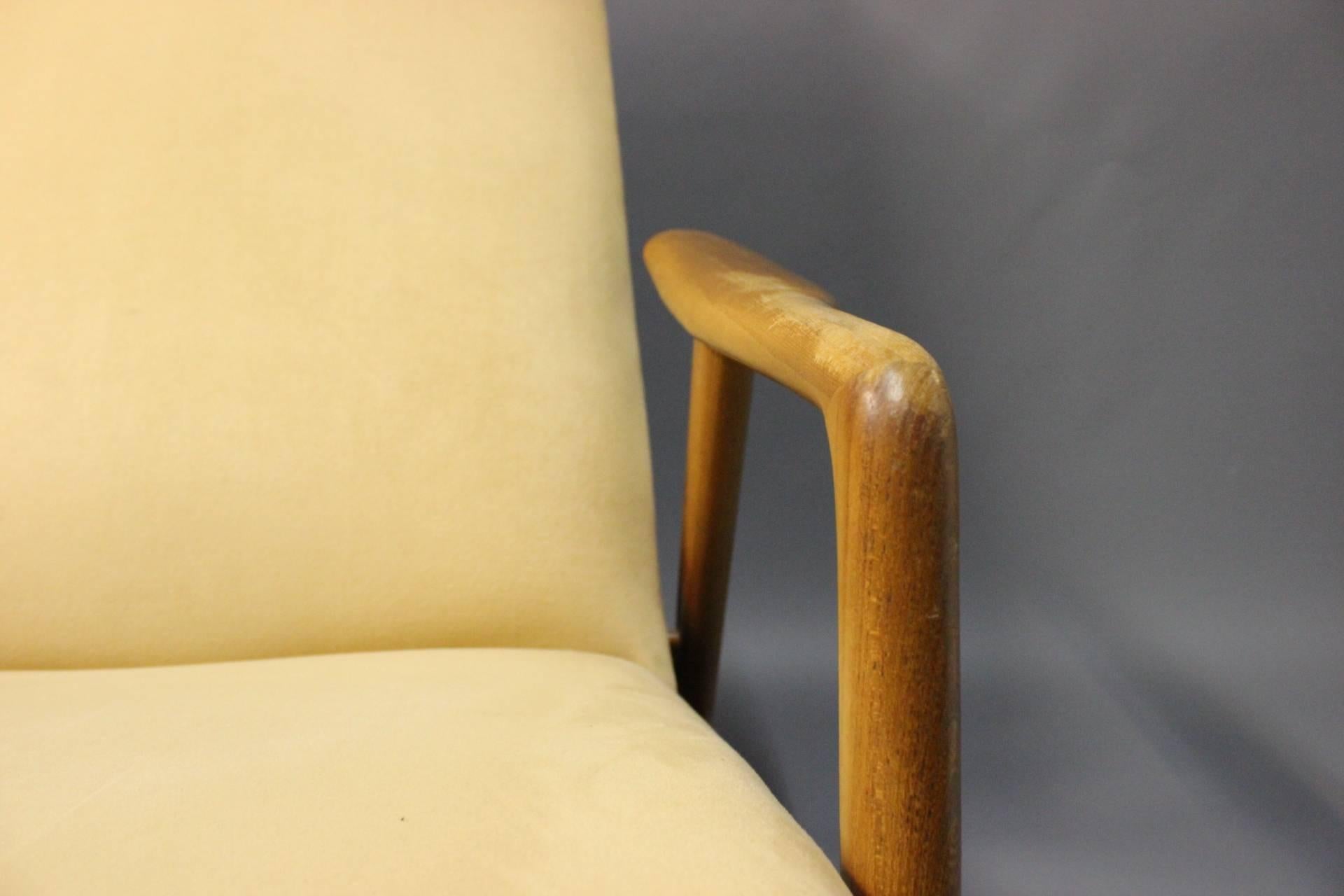 20th Century Alf Svensson Highback Reclining Lounge Chair Manufactured by Fritz Hansen, 1957