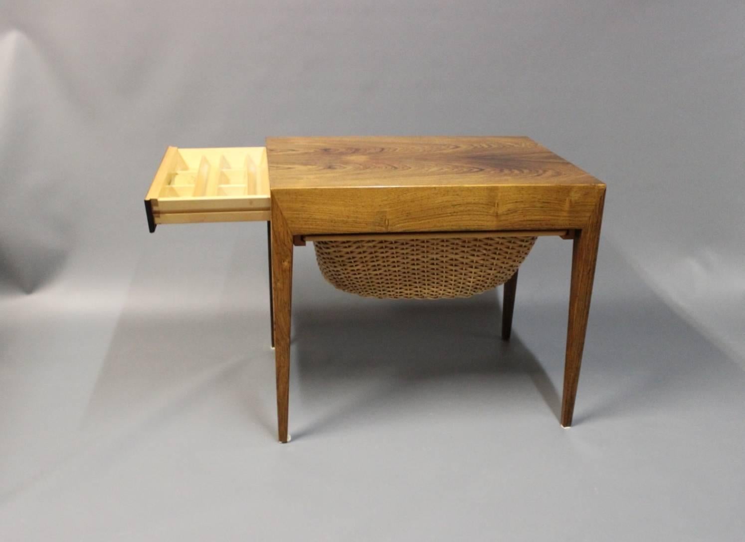 Danish Small Sewing Table by Severin Hansen and Haslev Furnuture Factory, 1960