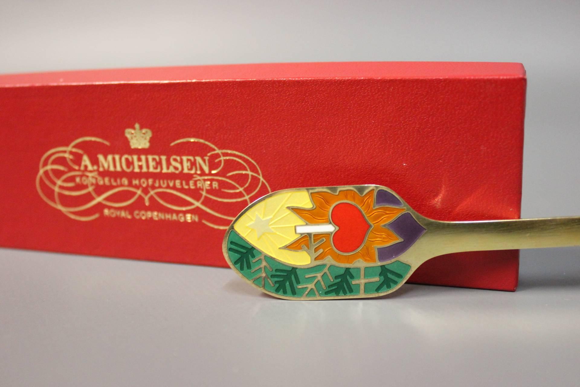 Christmas Spoon by A. Michelsen from 2001 In Good Condition In Lejre, DK