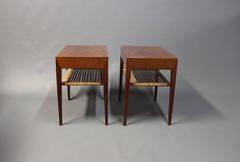 Pair of Side Tables from Haslev Furniture Factory and Designed by Severin Han