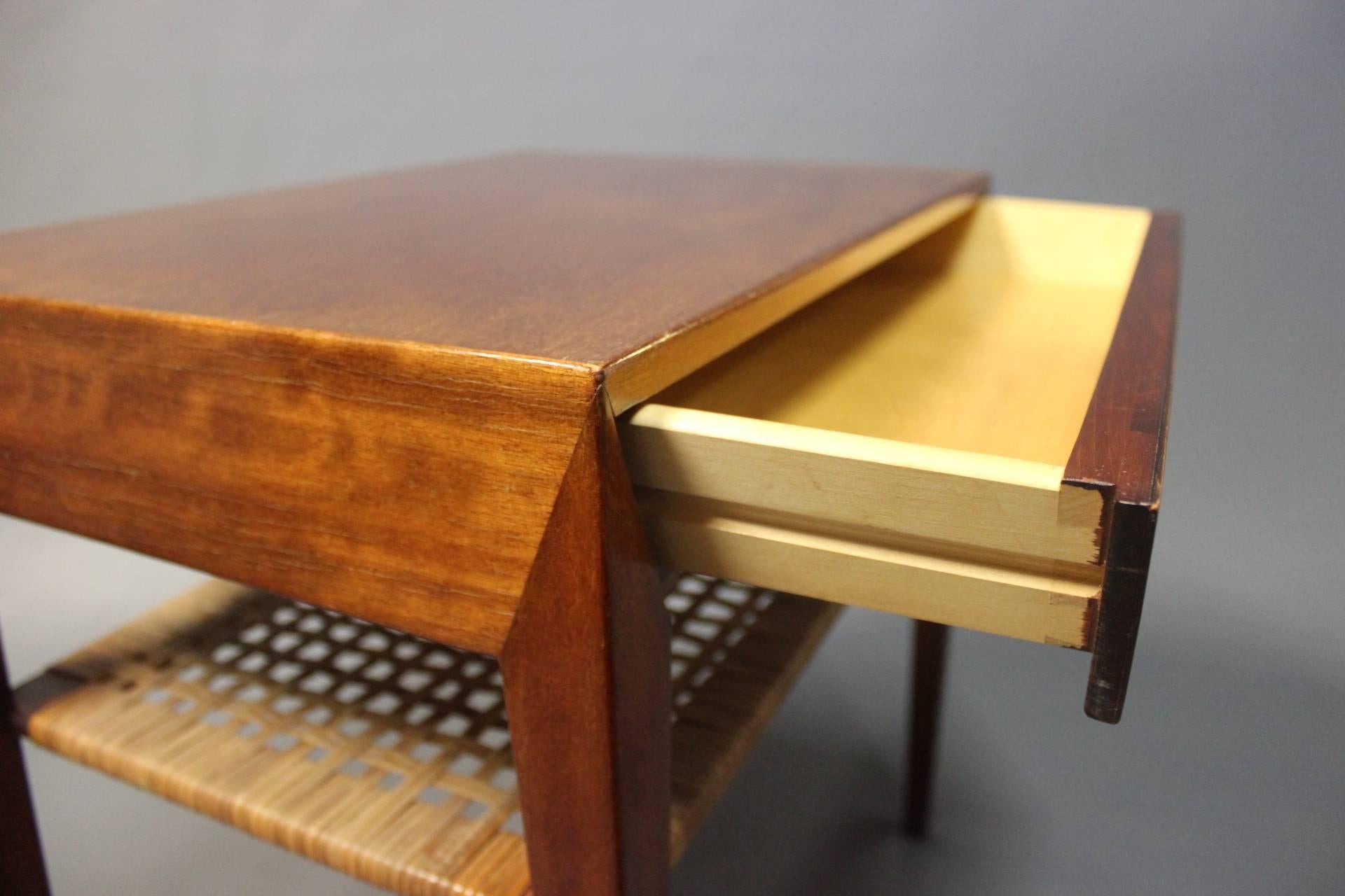 Mid-20th Century Pair of Side Tables from Haslev Furniture Factory and Designed by Severin Han