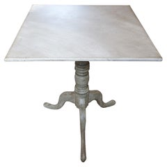 Colonna/tavolino originale dipinto con funzione di inclinazione in colori grigi del 1840