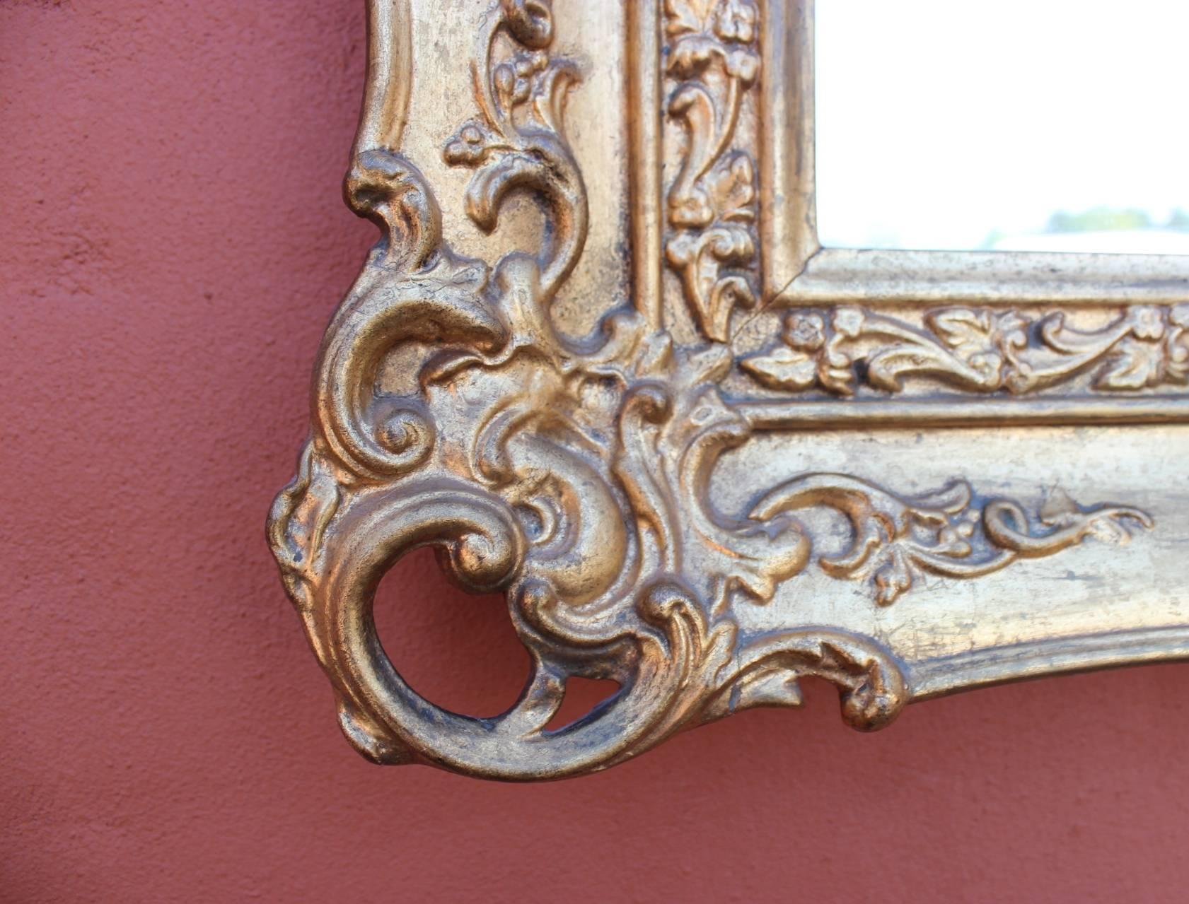 Mirror with Original Gold Leaf Frame, Denmark, 1820s In Good Condition In Lejre, DK