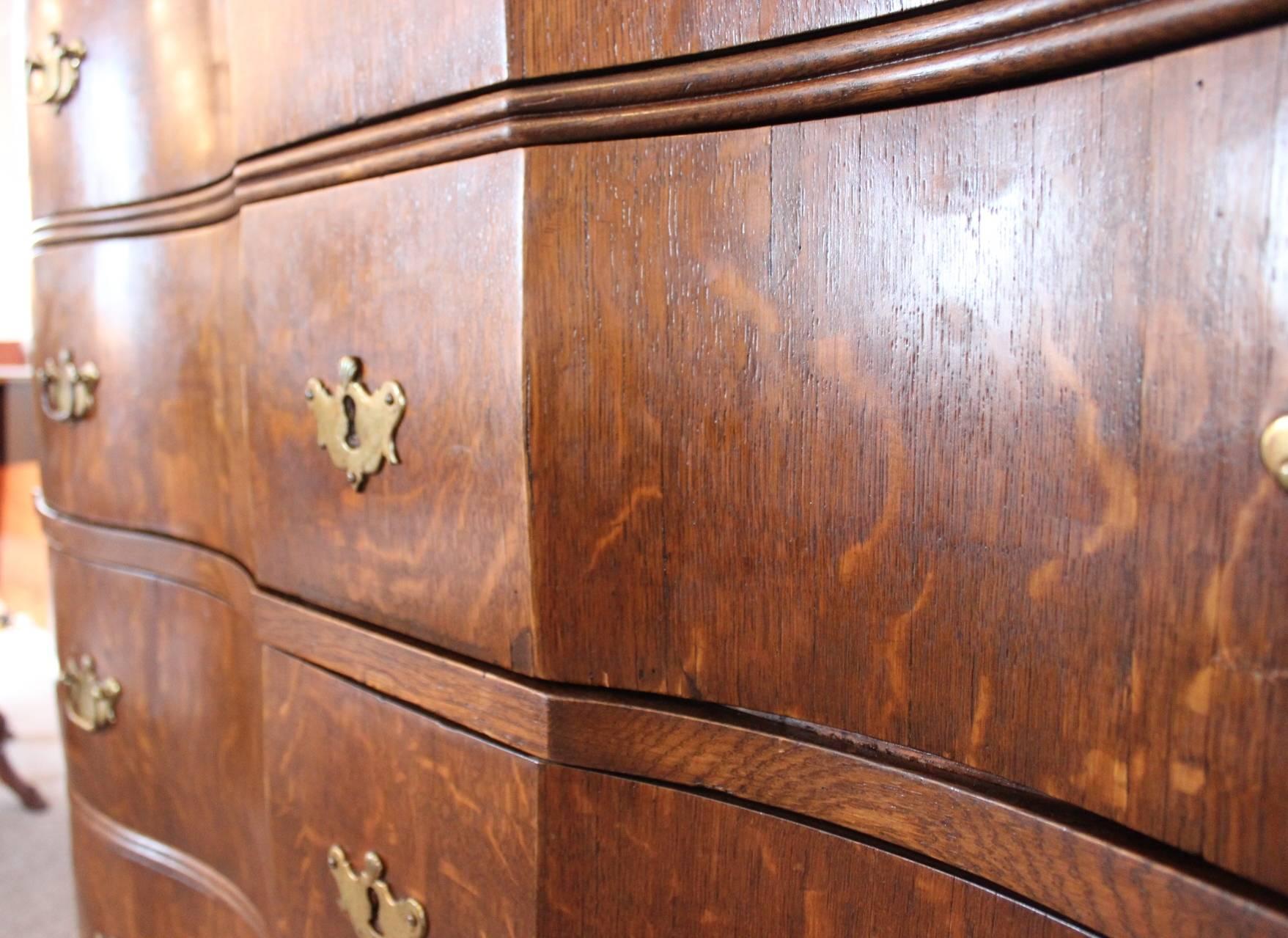 Large Baroque Style Chest of Drawers in Oak, 1740 2