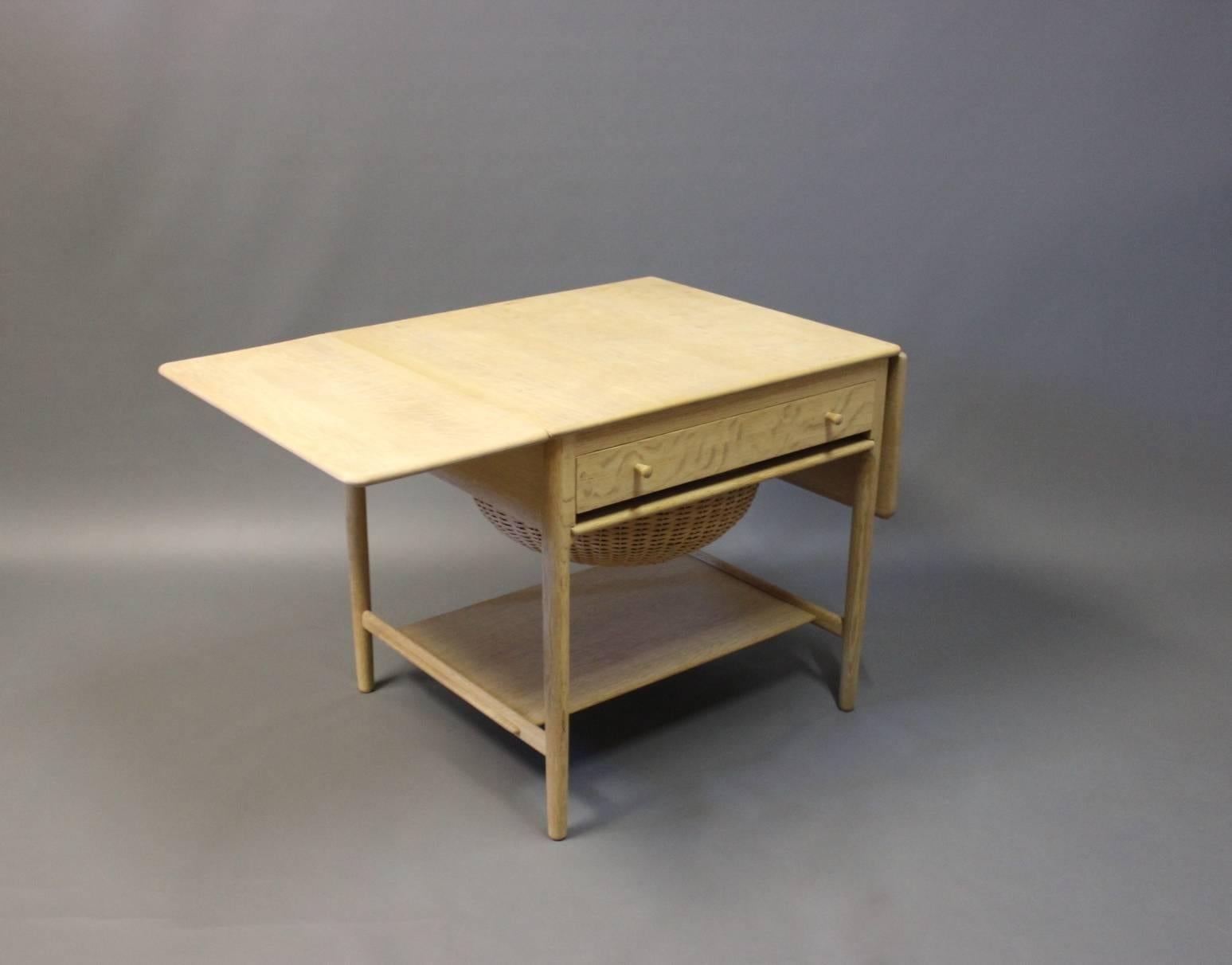 Scandinavian Modern Sewing Table, Model AT-33, in Oak by Hans J. Wegner and Andreas Tuck, 1960s