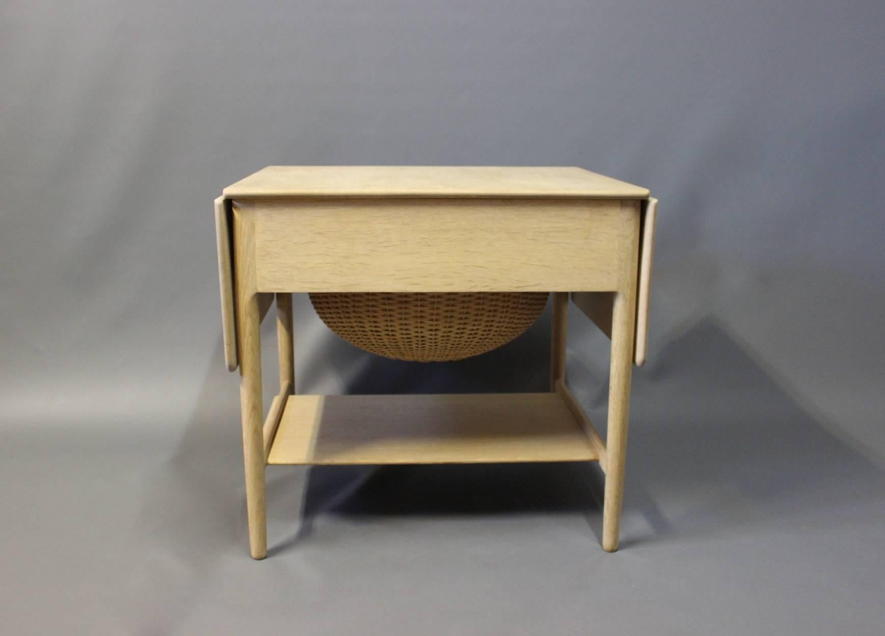 Danish Sewing Table, Model AT-33, in Oak by Hans J. Wegner and Andreas Tuck, 1960s