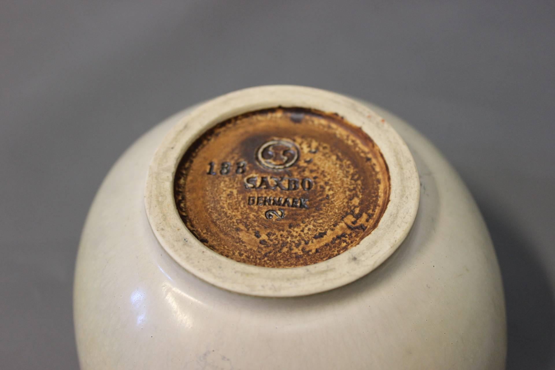 Mid-20th Century Small Saxbo Bowl Designed by Natalia Krebs, No. 188, 1940s