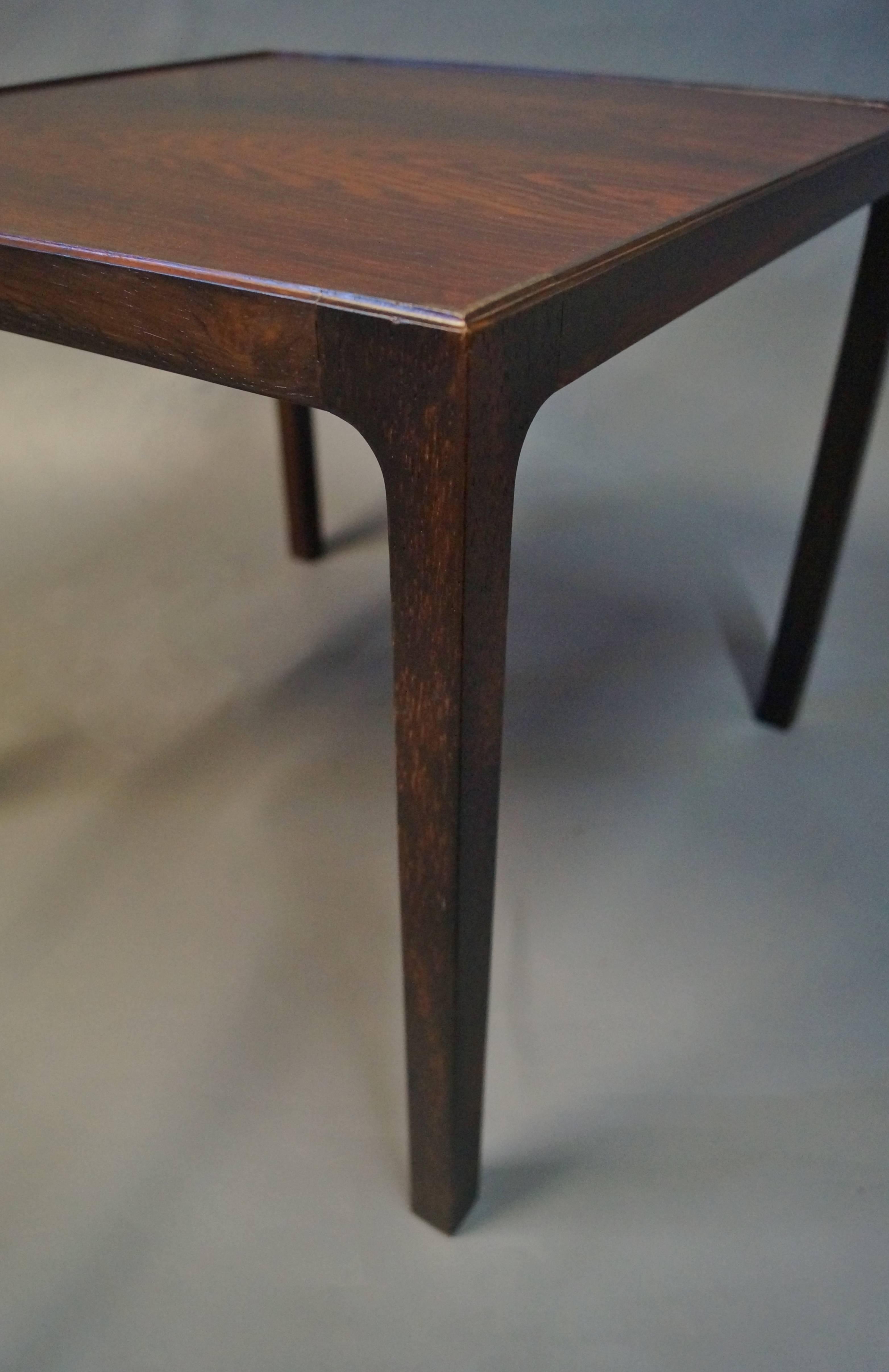 Mid-20th Century Couple of Lamp Tables in Rosewood from Silkeborg Furniture Factory, 1960s