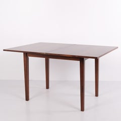Ejner Larsen Rosewood Games Table with Folding and Rotating Top from the 1950s